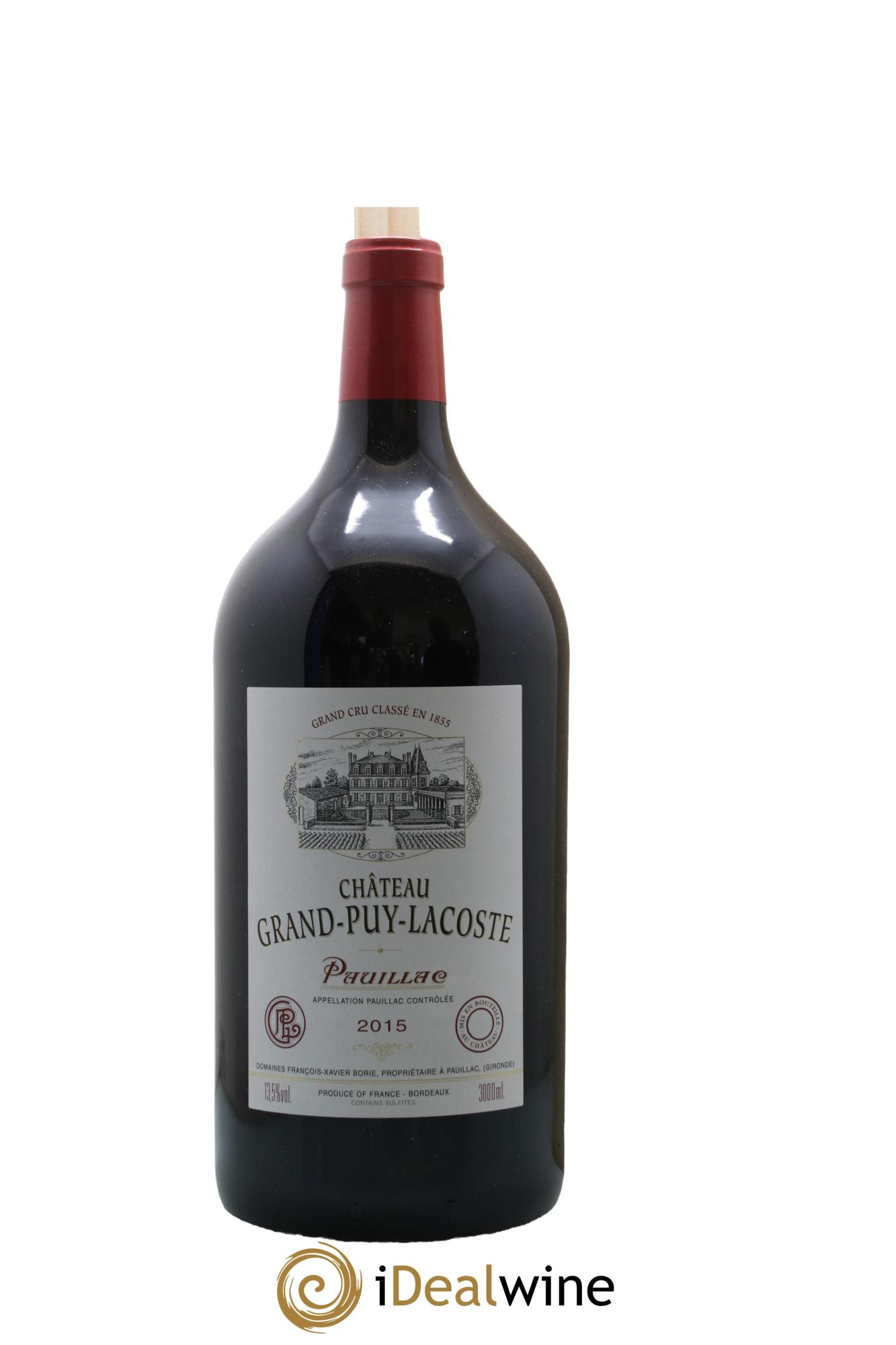 Château Grand Puy Lacoste 5ème Grand Cru Classé 2015 - Lot de 1 double magnum - 0
