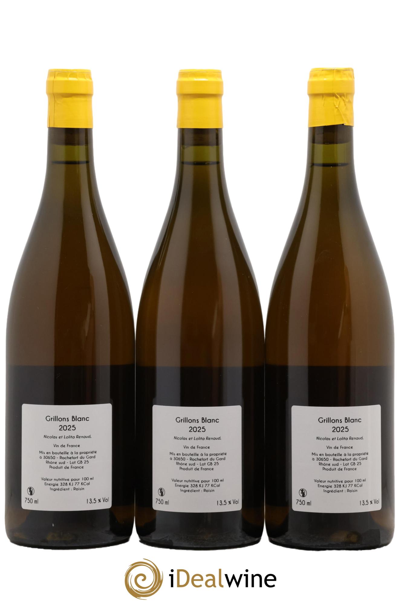 Vin de France Les Grillons Clos des Grillons 2025 - Lot of 3 bottles - 1
