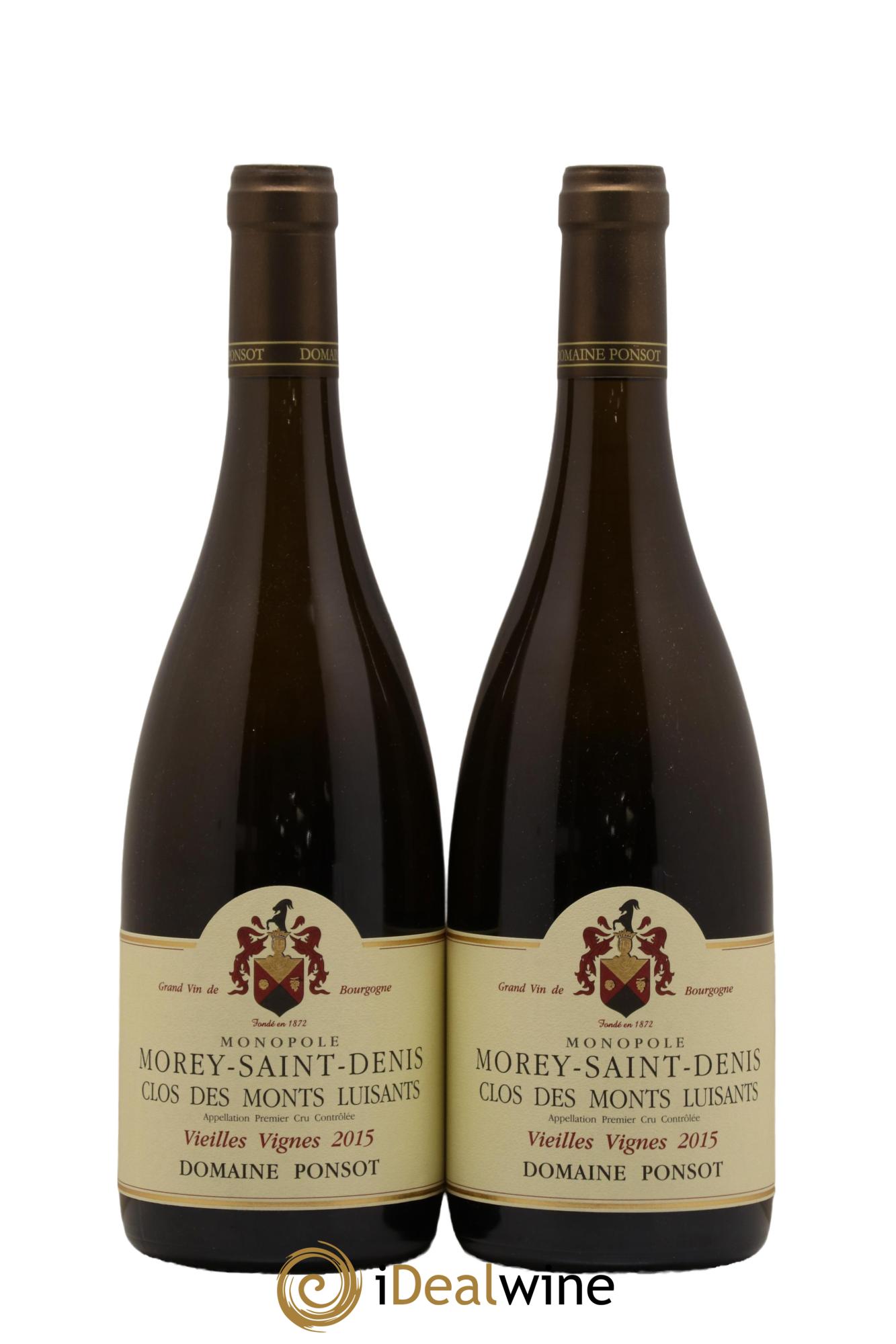 Morey-Saint-Denis 1er Cru Clos des Monts Luisants Vieilles Vignes Ponsot (Domaine) 2015 - Lot de 2 bouteilles - 0