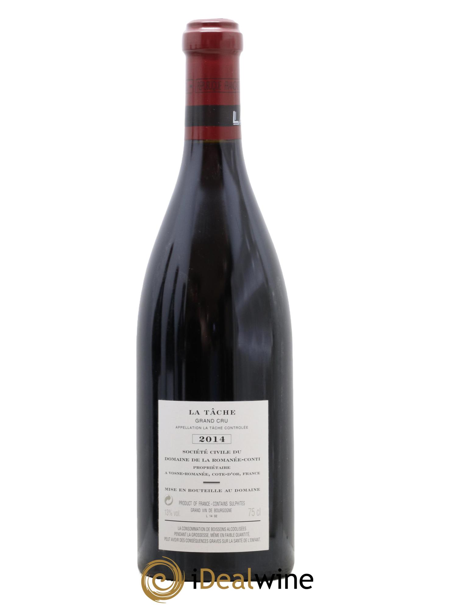 La Tâche Grand Cru Domaine de la Romanée-Conti  2014 - Lotto di 1 bottiglia - 1