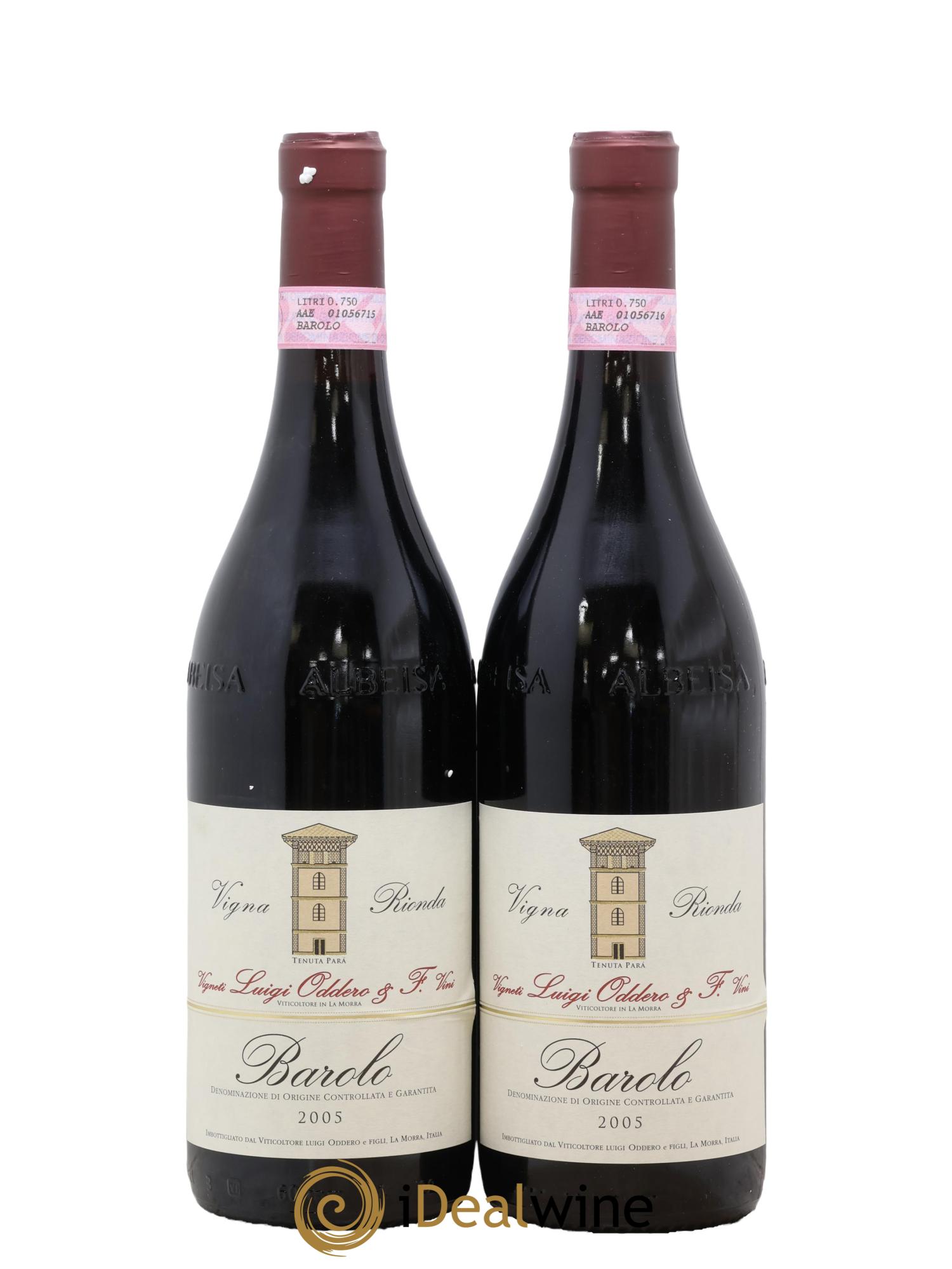 Barolo DOCG Vigna Rionda Luigi Oddero & F. 2005 - Posten von 2 Flaschen - 0