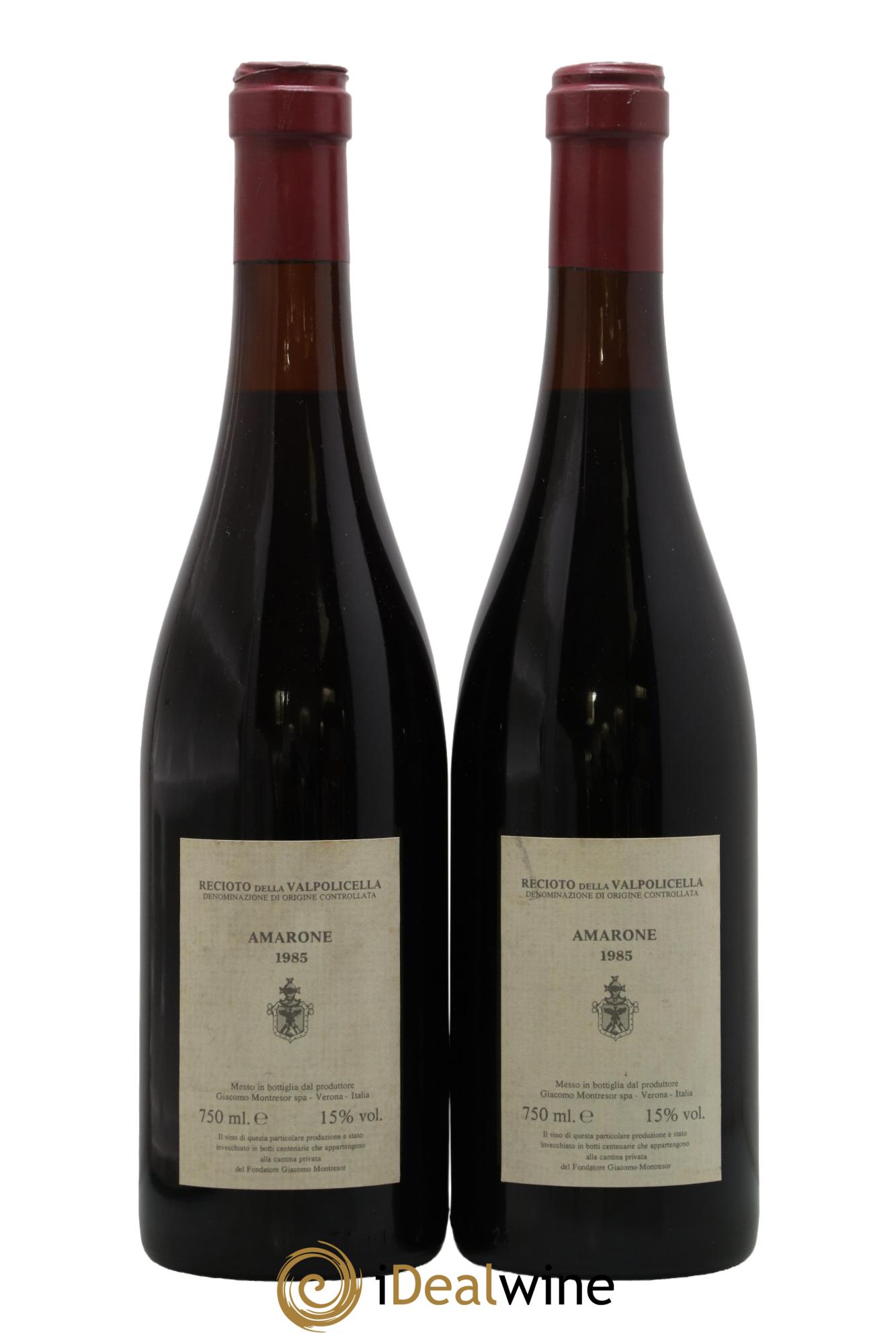 Amarone della Valpolicella DOC Cantina Privata del Fondatore Montresor 1985 - Posten von 2 Flaschen - 1