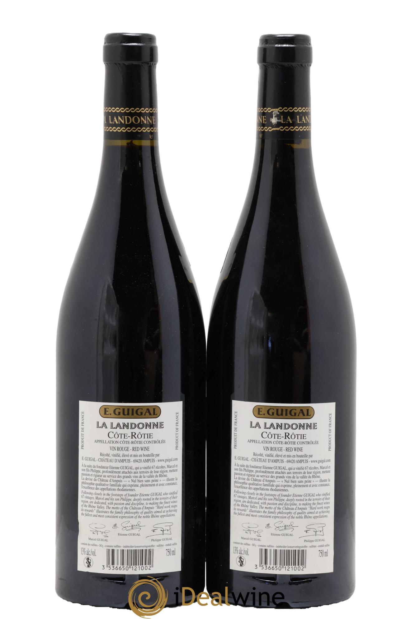 Côte-Rôtie La Landonne Guigal 2005 - Lot of 2 bottles - 1