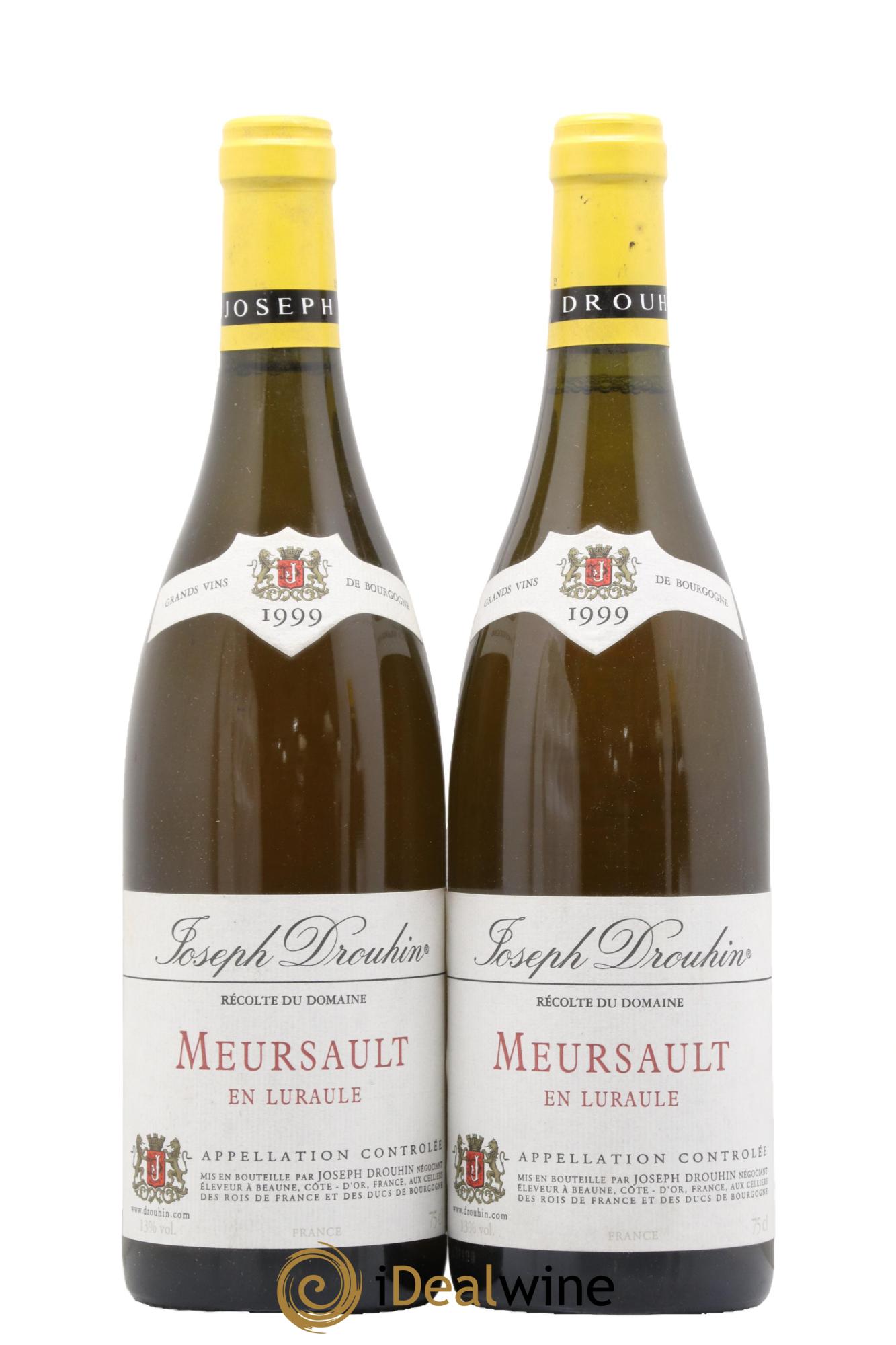 Meursault En Luraule Joseph Drouhin 1999 - Lot de 2 bouteilles - 0