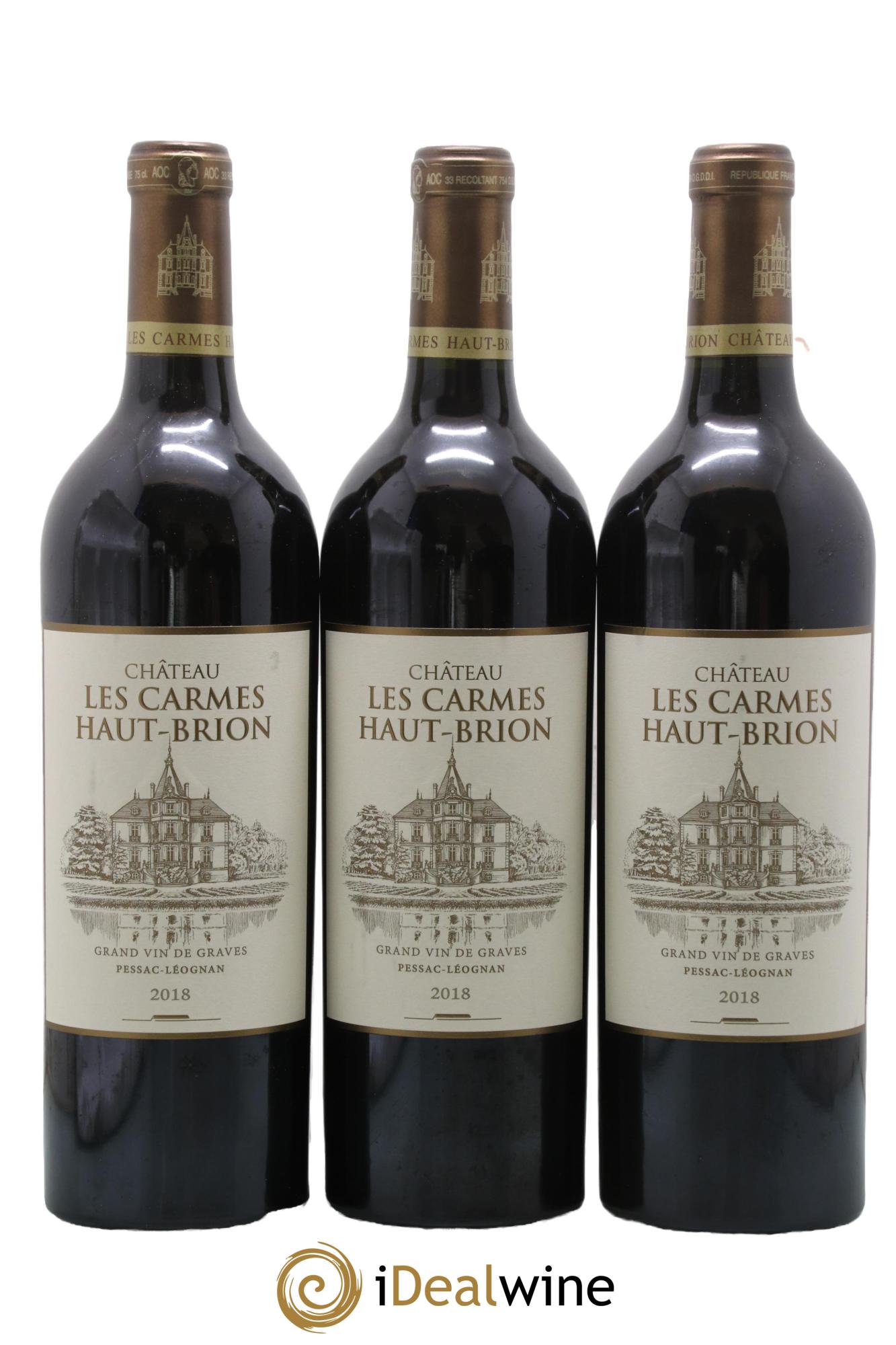 Château Les Carmes Haut-Brion 2018 - Lot de 3 bouteilles - 0