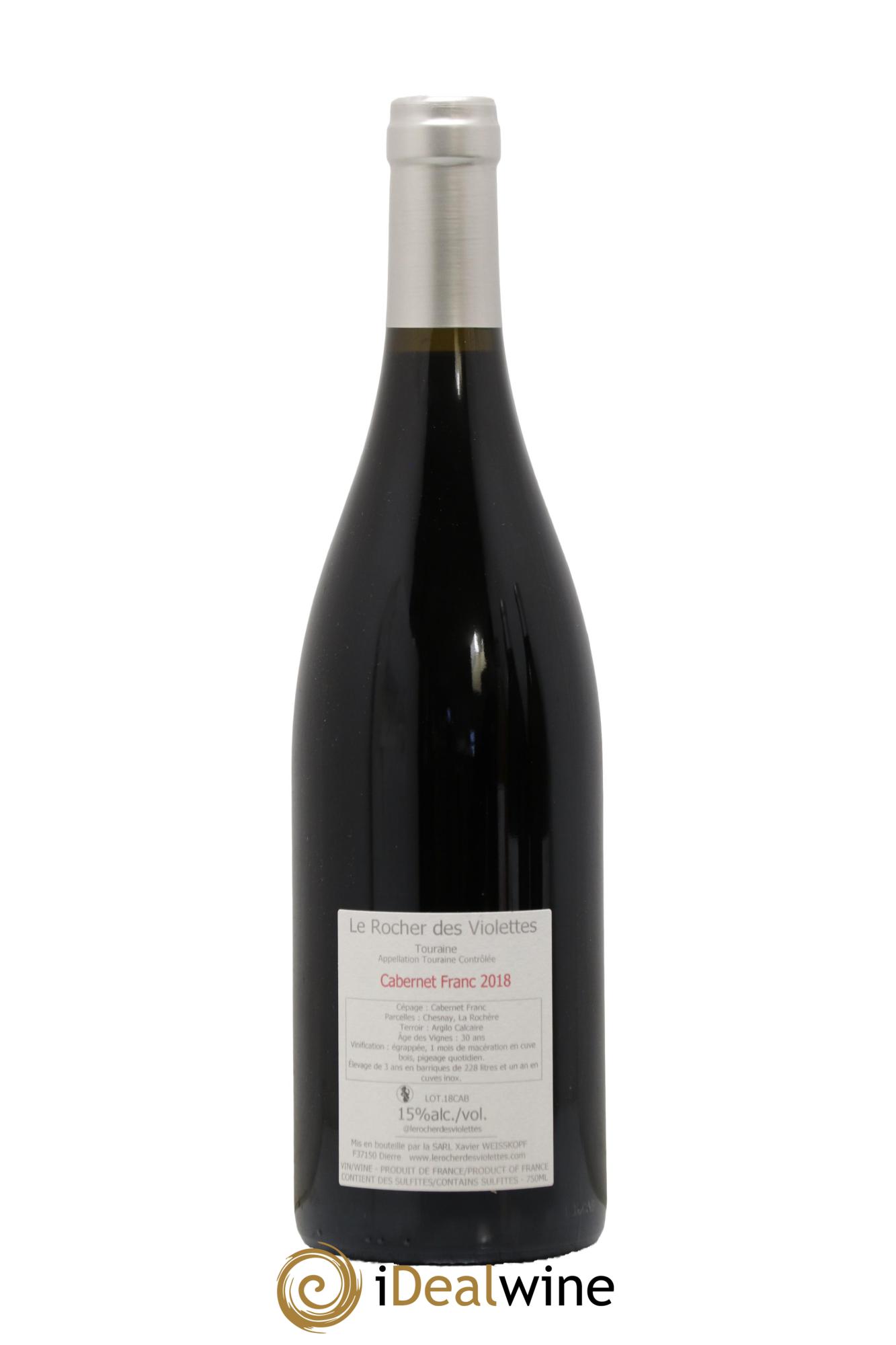 Touraine Cabernet Franc Le Rocher des Violettes 2018 - Lotto di 1 bottiglia - 1