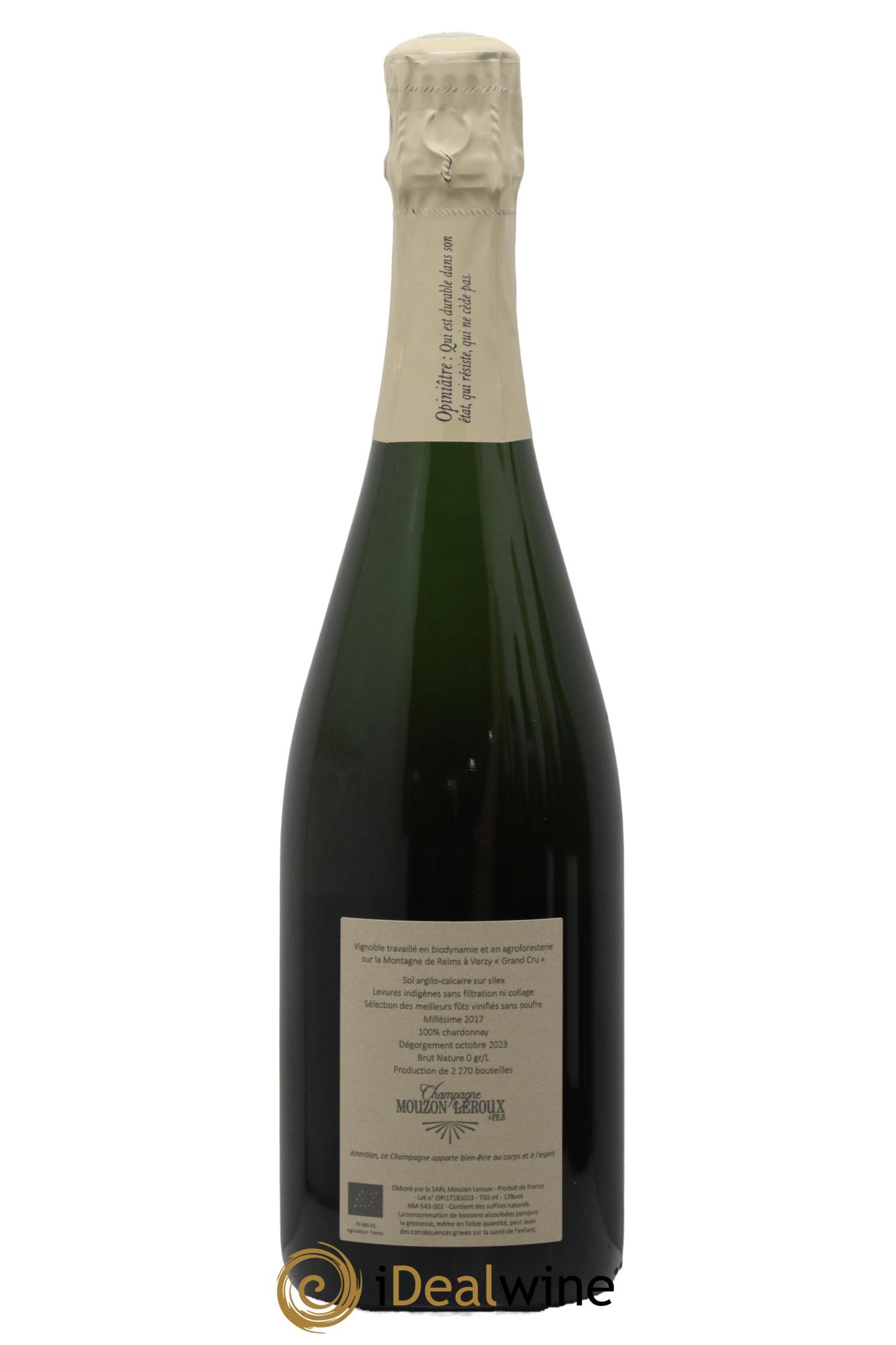 Grand Cru L'Opiniatre Mouzon-Leroux 2017 - Posten von 1 Flasche - 1