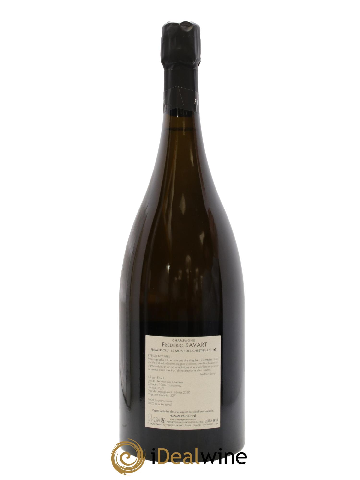 Le Mont des Chrétiens 1er Cru Extra-Brut Savart 2016 - Lot de 1 magnum - 1