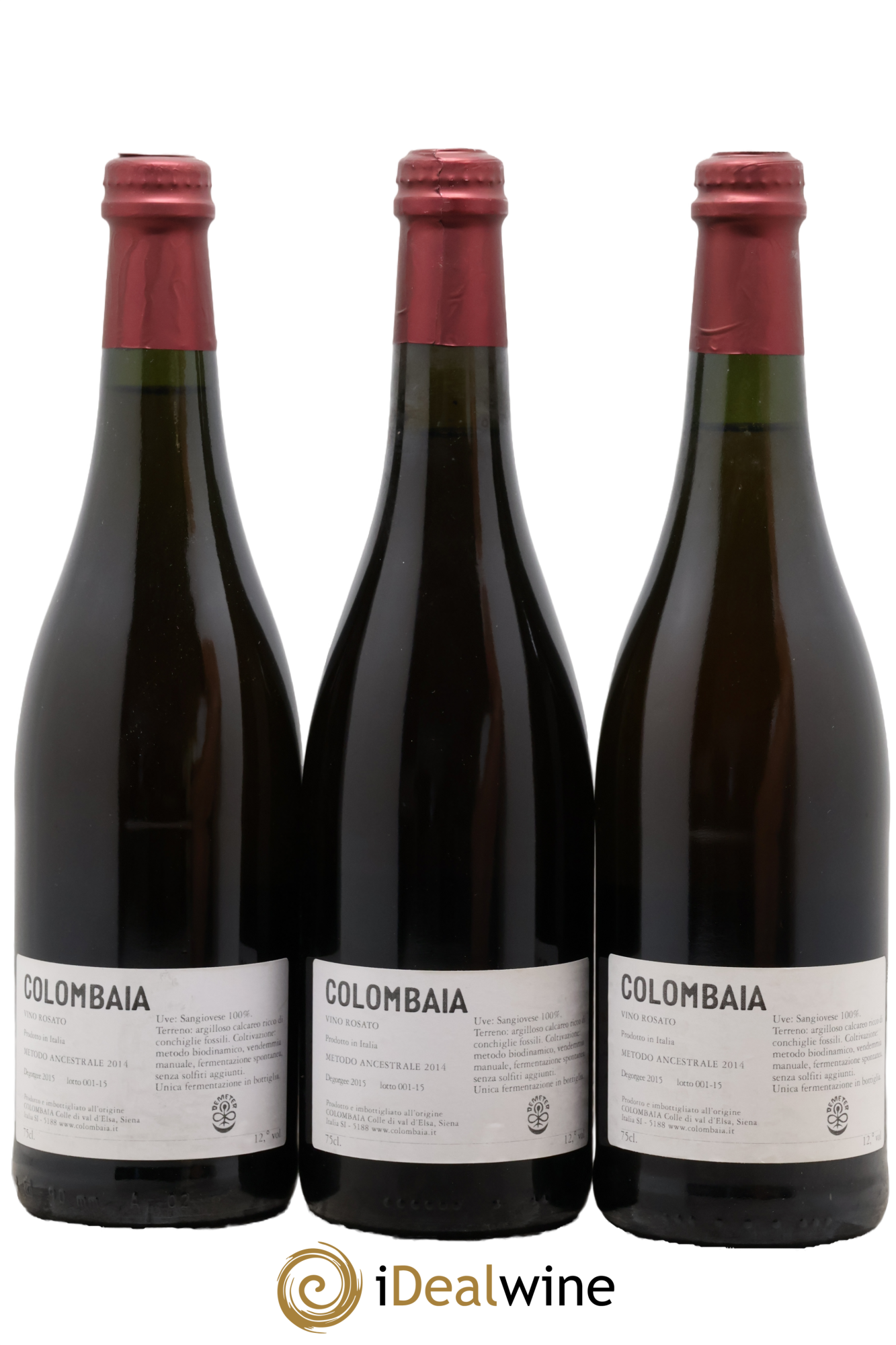 Italie Toscana IGT Ancestrale Rosato Colombaia 2014 - Lot of 3 bottles - 1