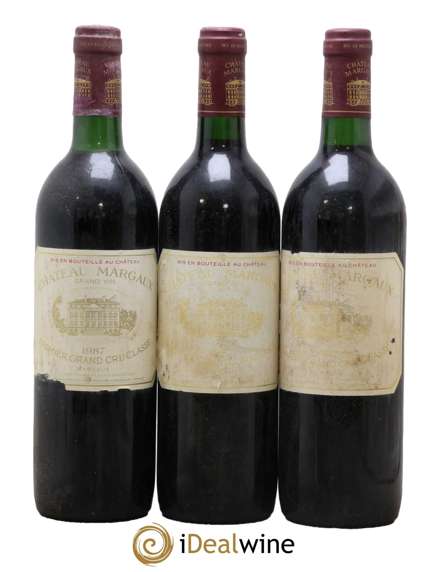 Château Margaux 1er Grand Cru Classé 1987 - Lot of 3 bottles - 0