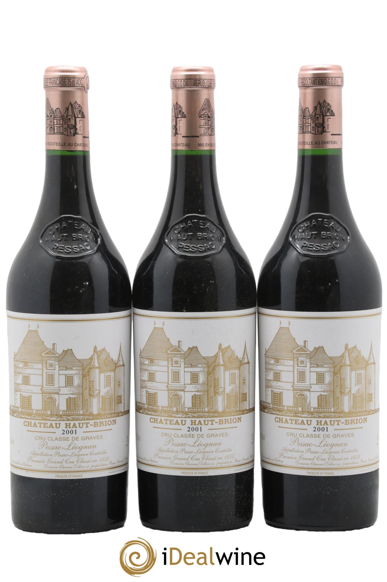 Château Haut Brion 1er Grand Cru Classé 2001 - Lot de 12 bouteilles - 3