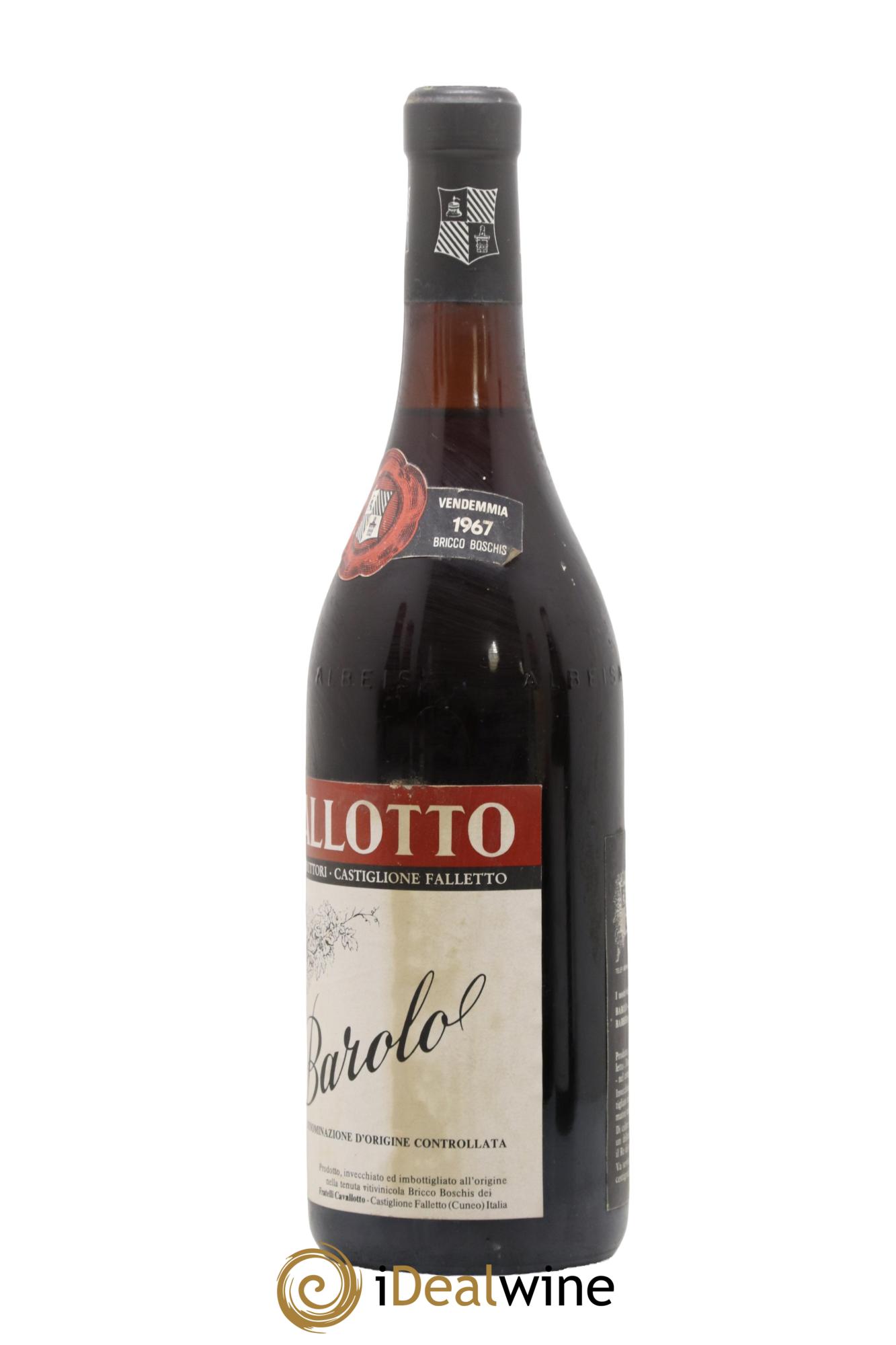 Barolo DOCG Bricco Boschis Cavallotto 1967 - Lot of 1 bottle - 1