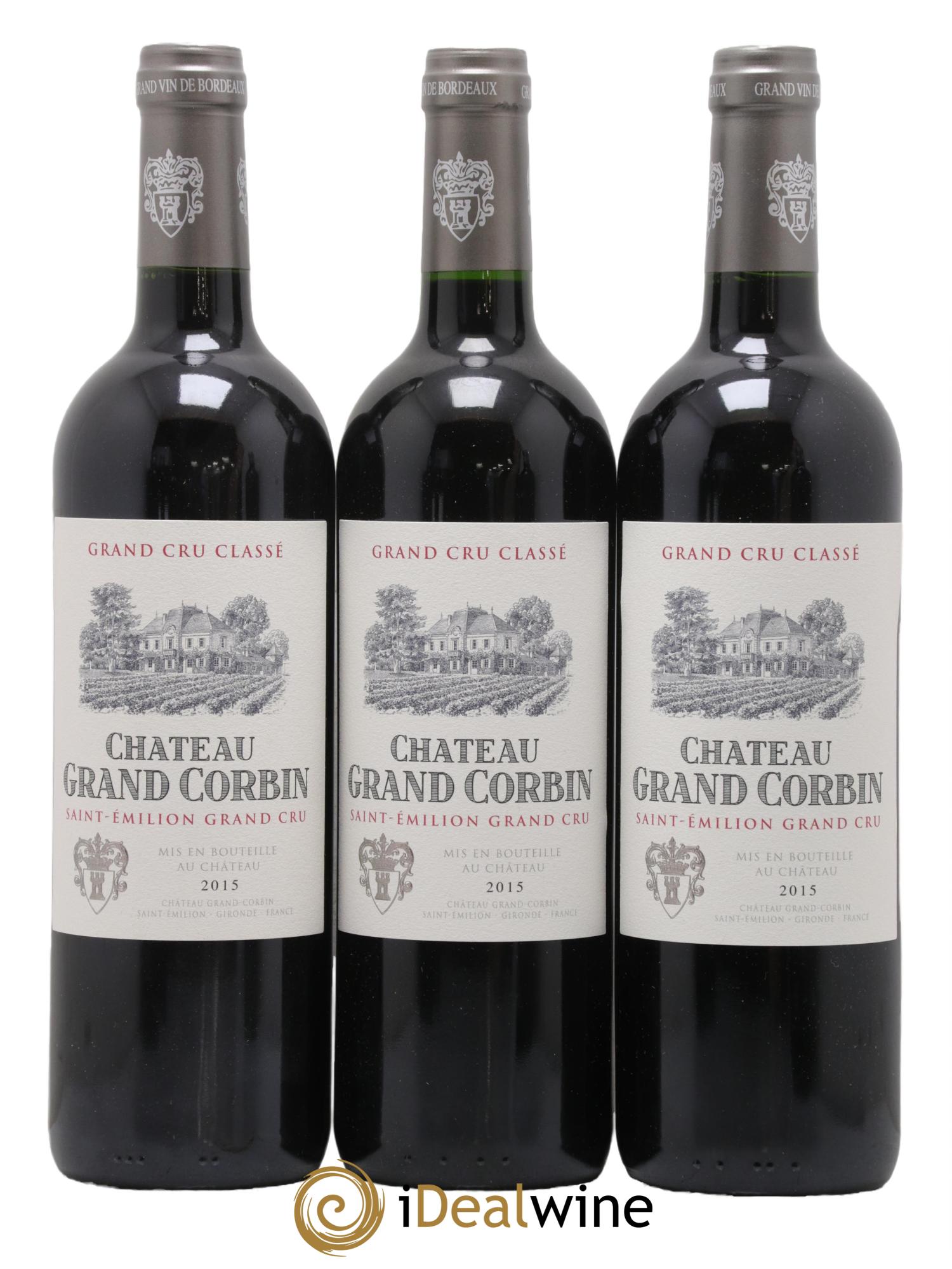 Château Grand Corbin Grand Cru Classé  2015 - Lotto di 6 bottiglie - 2