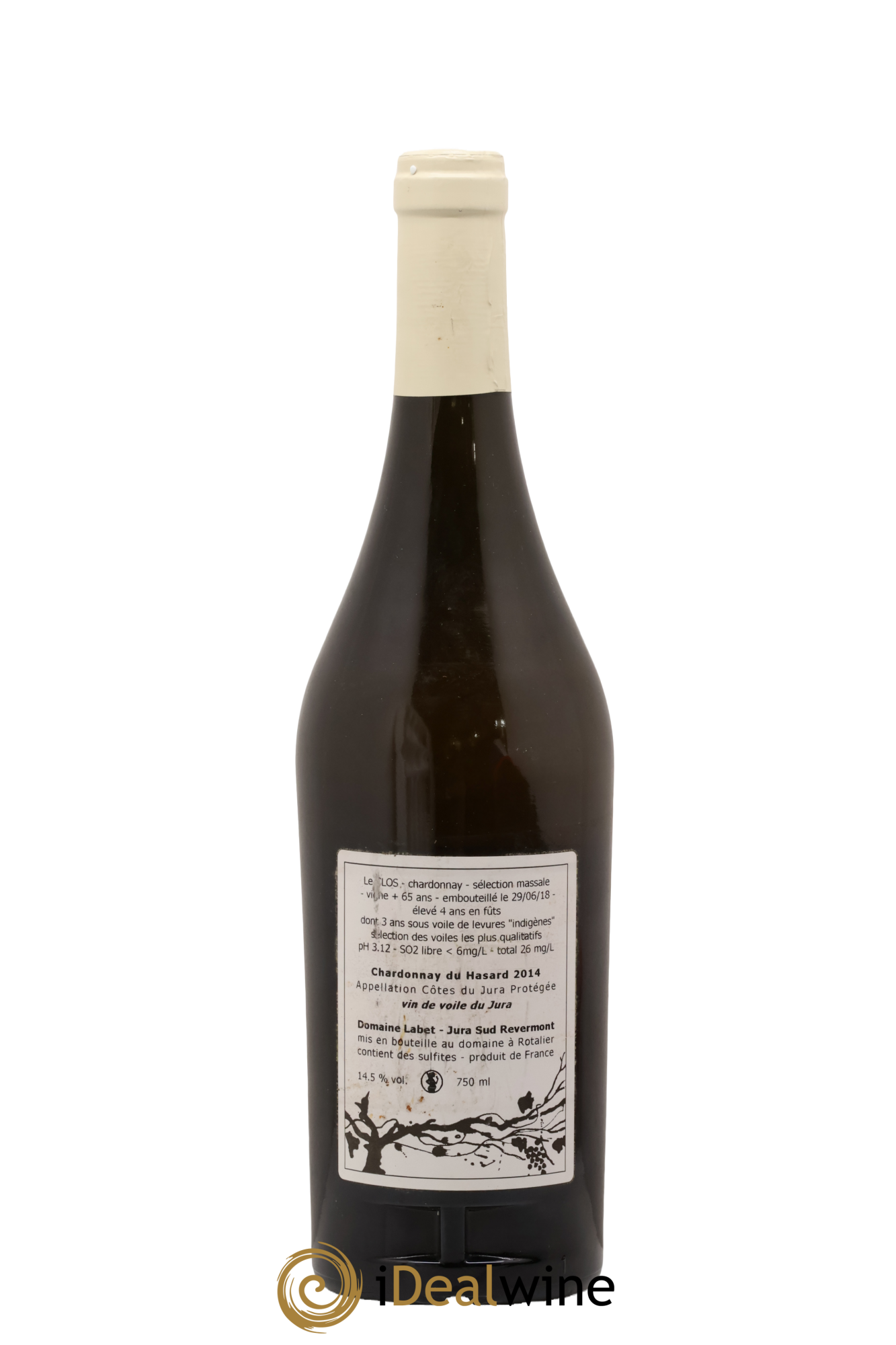 Côtes du Jura Vin de voile Chardonnay du Hasard Romain - Julien - Charline Labet 2014 - Lotto di 1 bottiglia - 1