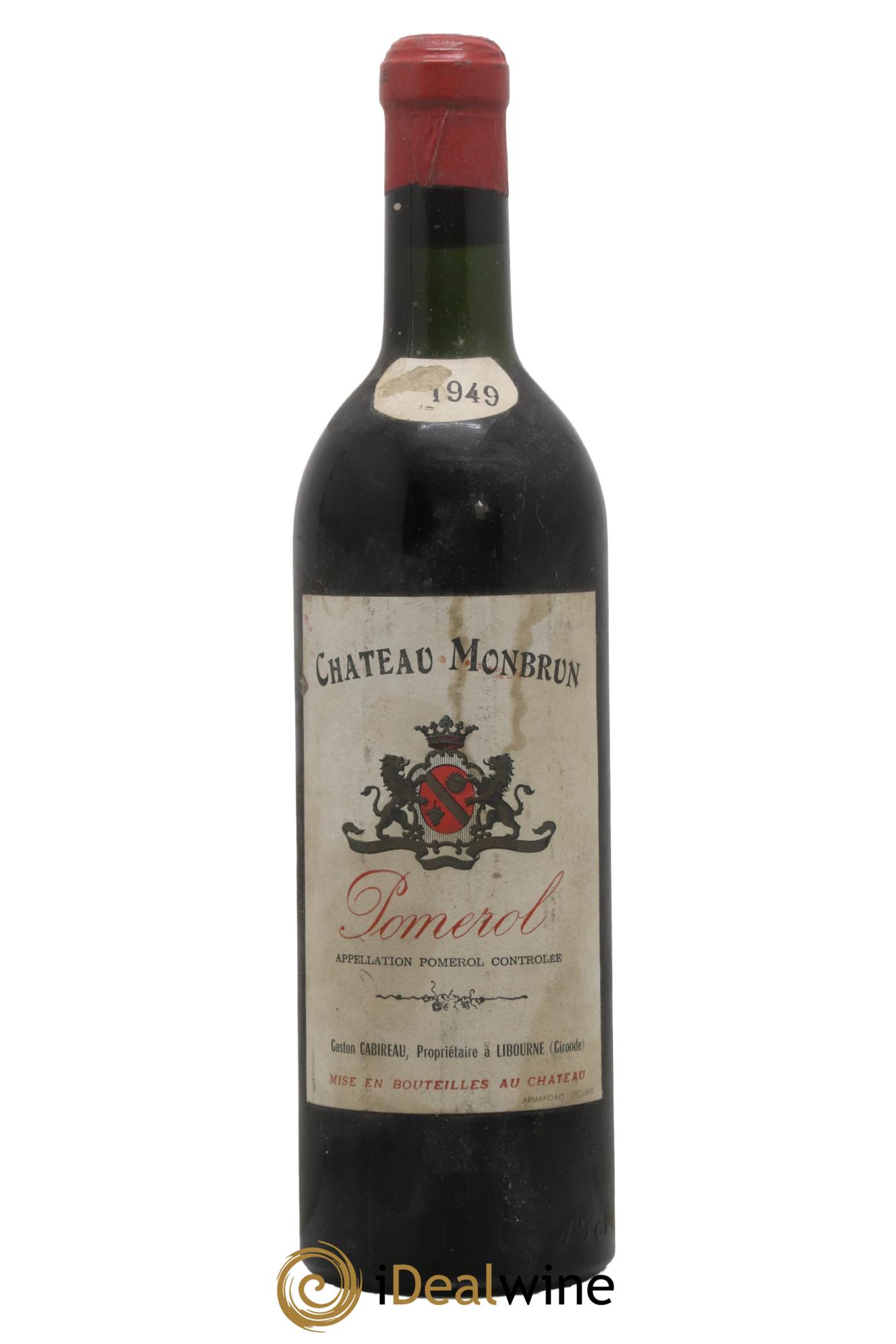 Pomerol Château Monbrun Gaston Caribeau 1949 - Lot de 1 bouteille - 0