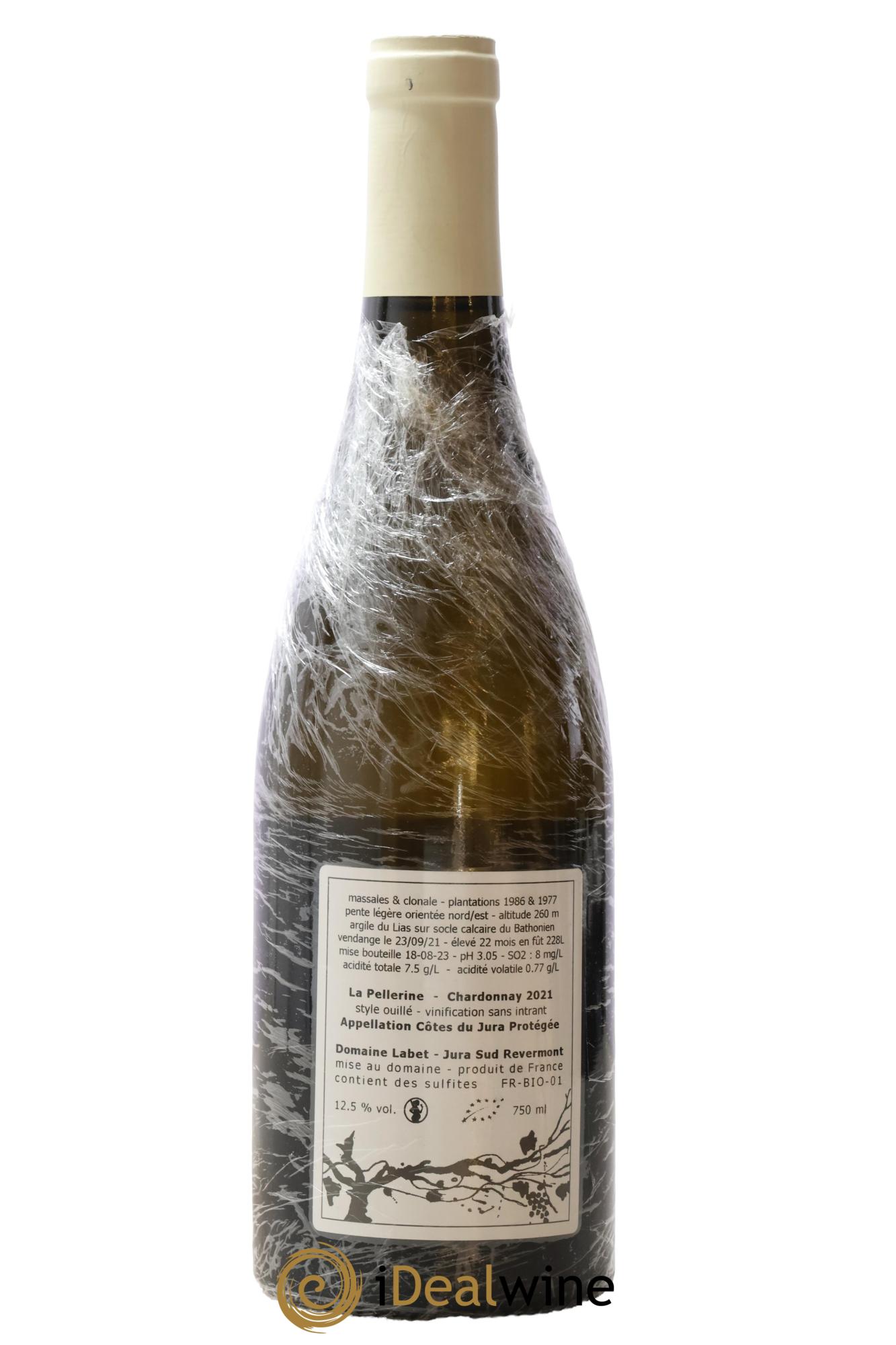 Côtes du Jura Chardonnay La Pellerine Romain - Julien  - Charline Labet 2021 - Lot de 1 bouteille - 1