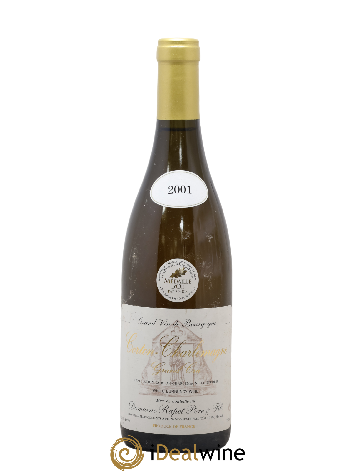 Corton-Charlemagne Grand Cru Rapet Père & Fils 2001 - Posten von 1 Flasche - 0