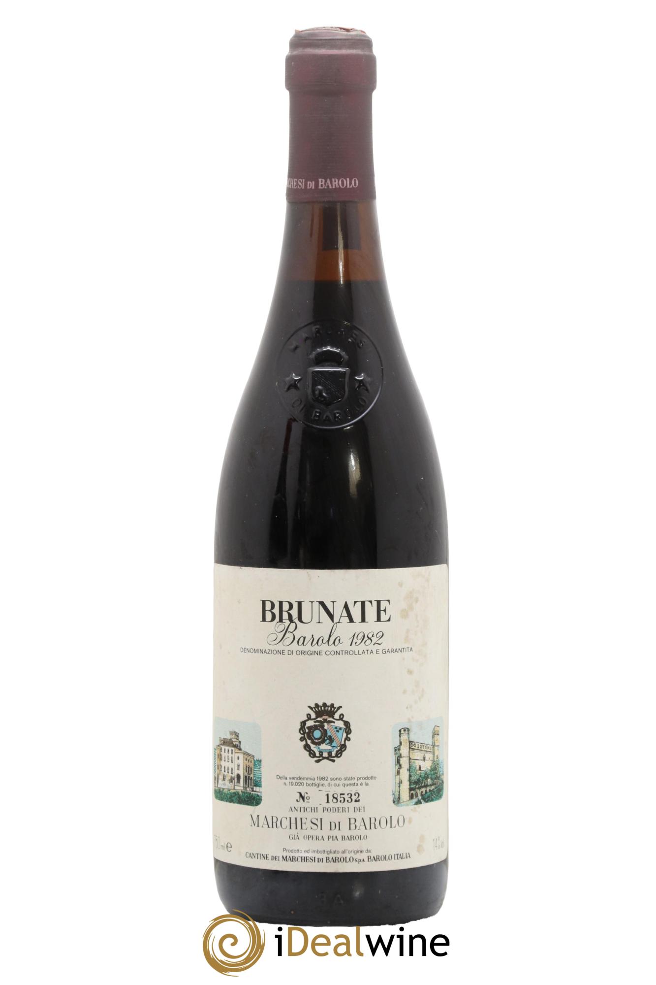 Barolo DOCG Marchesi di Barolo Brunate 1982 - Lot of 1 bottle - 0