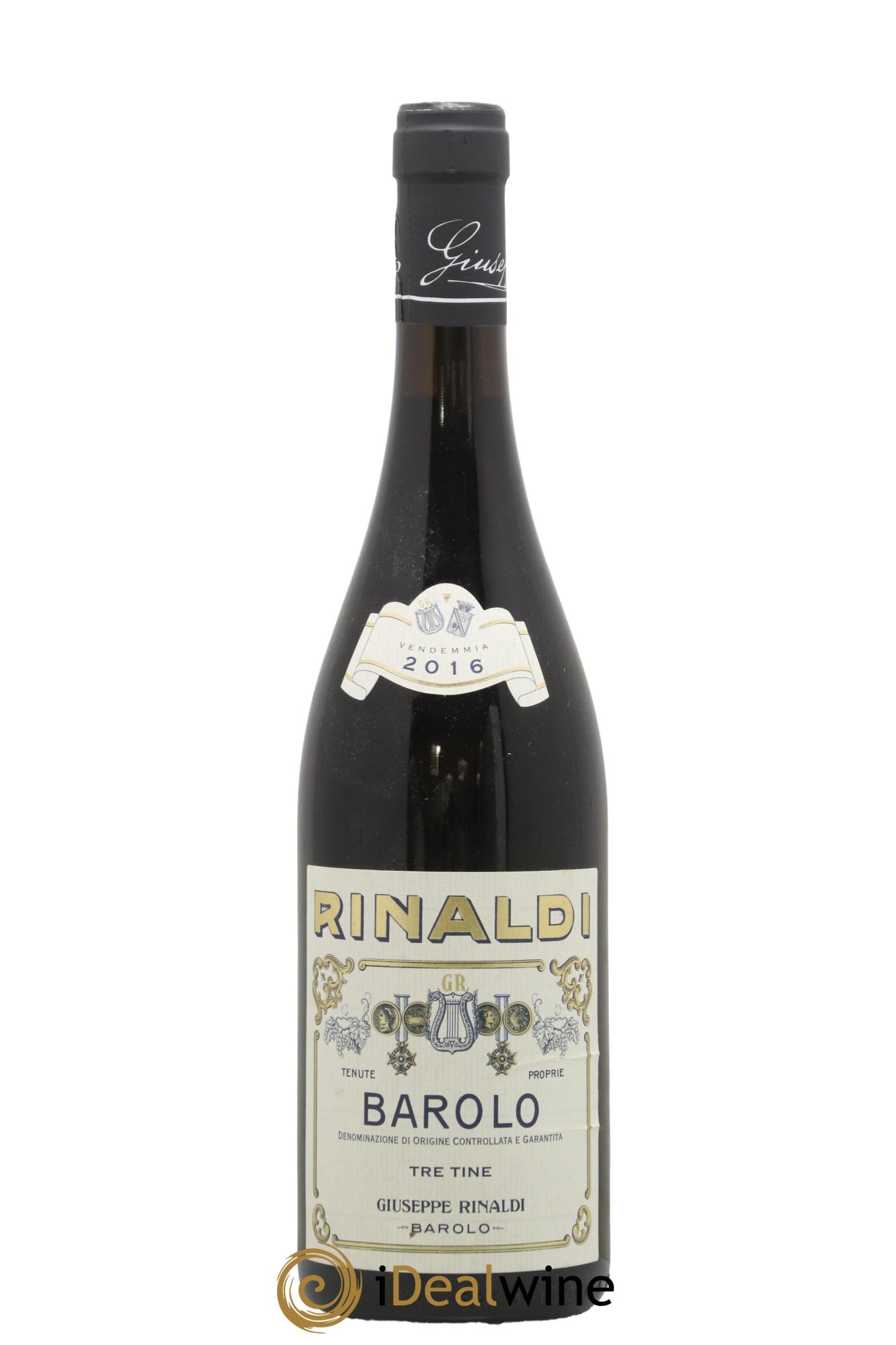 Barolo DOCG Tre Tine Giuseppe Rinaldi 2016 - Lot de 1 bouteille - 0