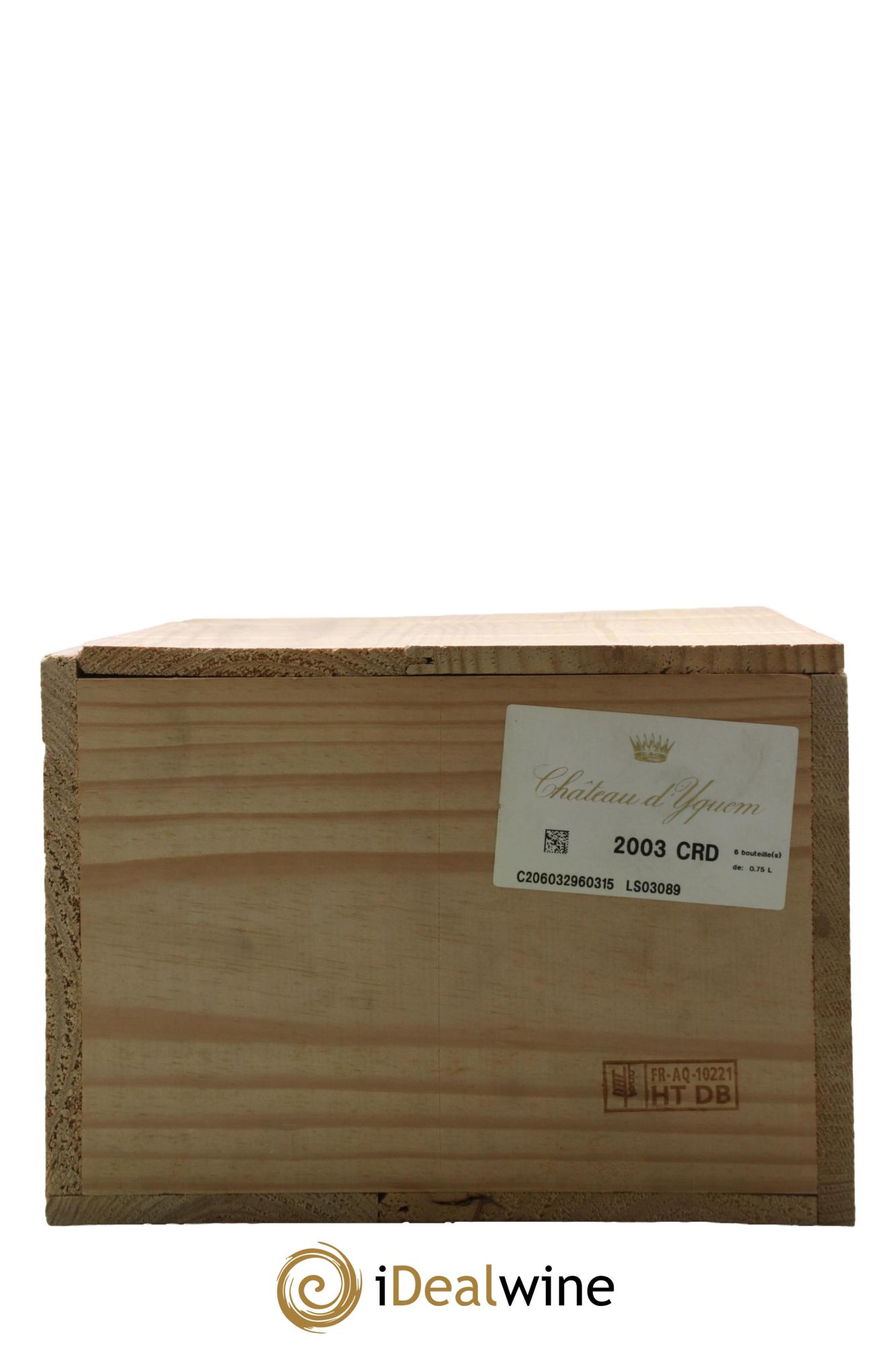 Château d' Yquem 1er Cru Classé Supérieur 2003 - Posten von 6 Flaschen - 6