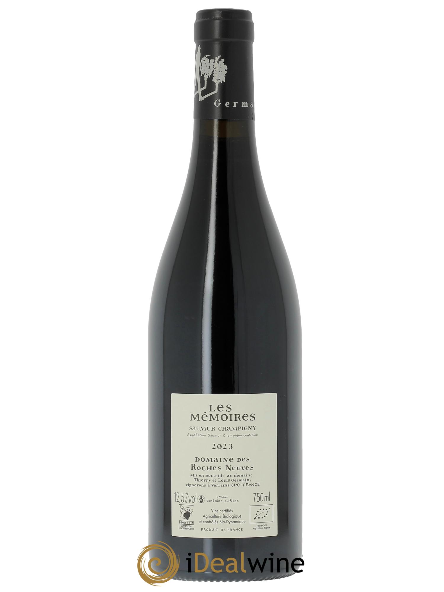 Saumur-Champigny Les Mémoires Domaine des Roches Neuves - Thierry Germain  2023 - Posten von 1 Flasche - 1
