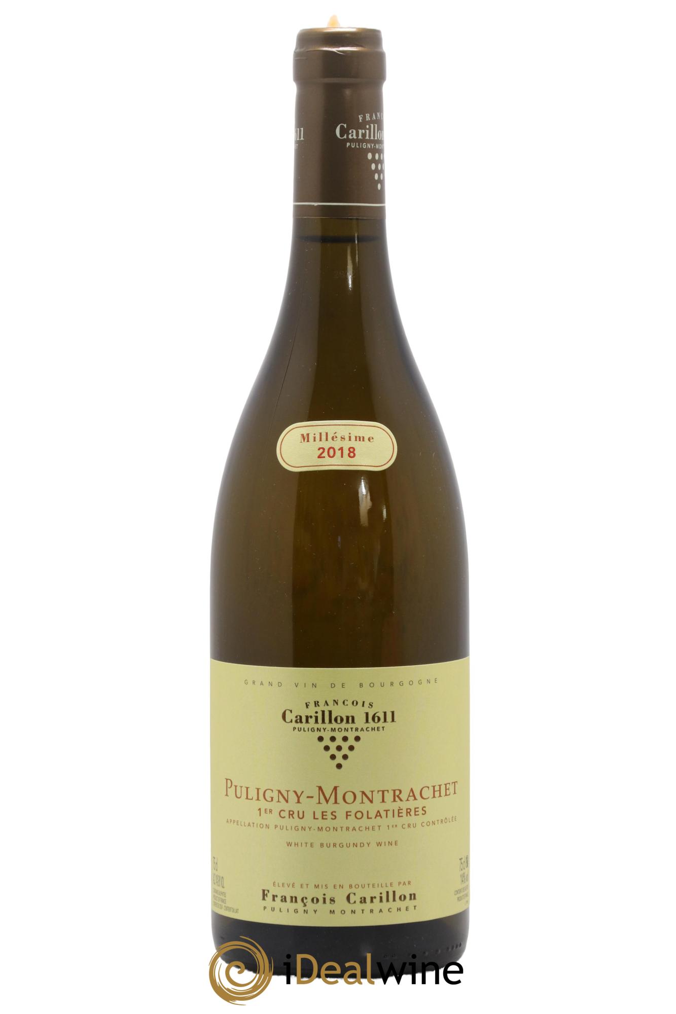 Puligny-Montrachet 1er Cru Les Folatières François Carillon 2018 - Posten von 1 Flasche - 0