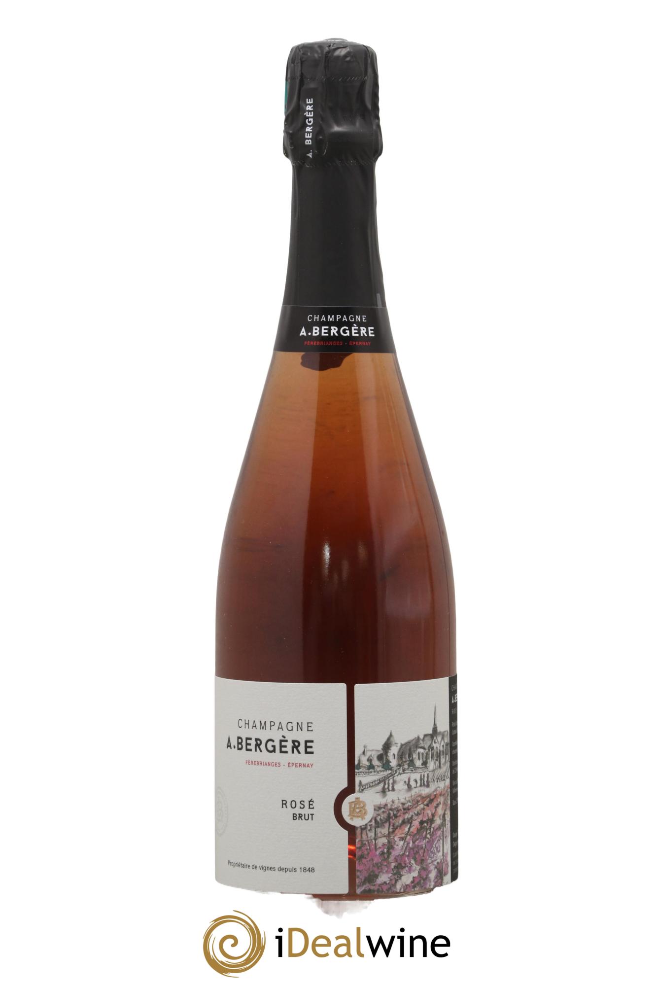 Champagne - Brut Rosé A. Bergère - Lot de 1 bouteille - 0