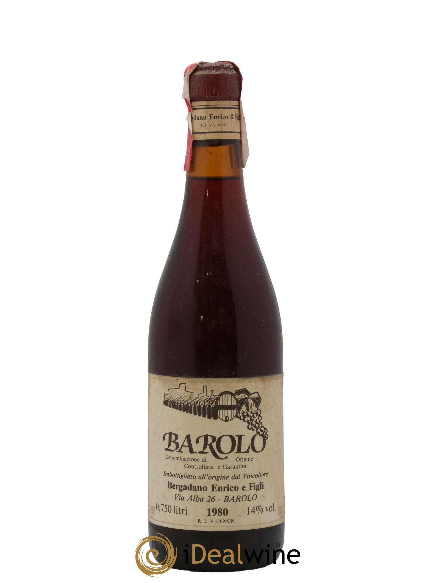 Barolo Bergadano Enrico 1980 - Lot de 1 bouteille - 0