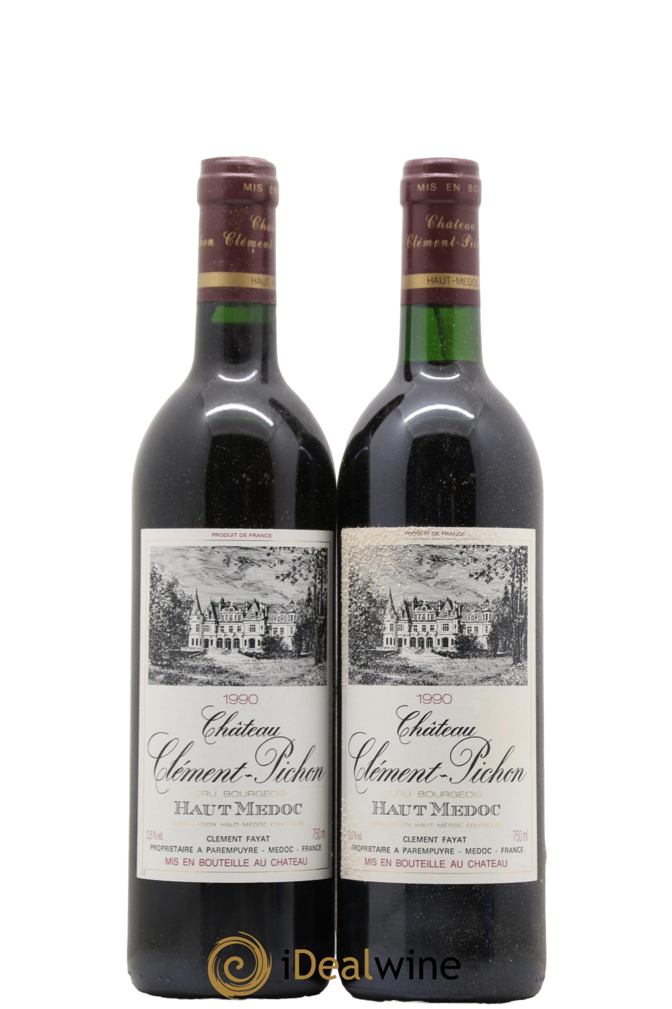 Château Clément-Pichon Cru Bourgeois 1990 - Lot de 2 bouteilles - 0