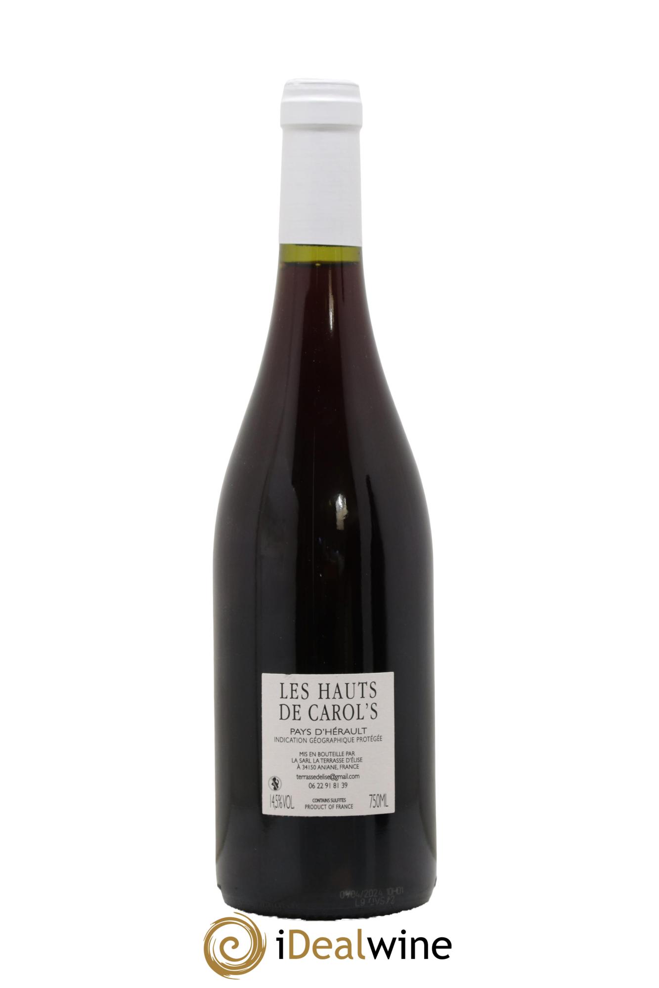 IGP Pays d'Hérault Les Hauts de Carol's Terrasse d'Elise (Domaine de la)  2021 - Lot of 1 bottle - 1