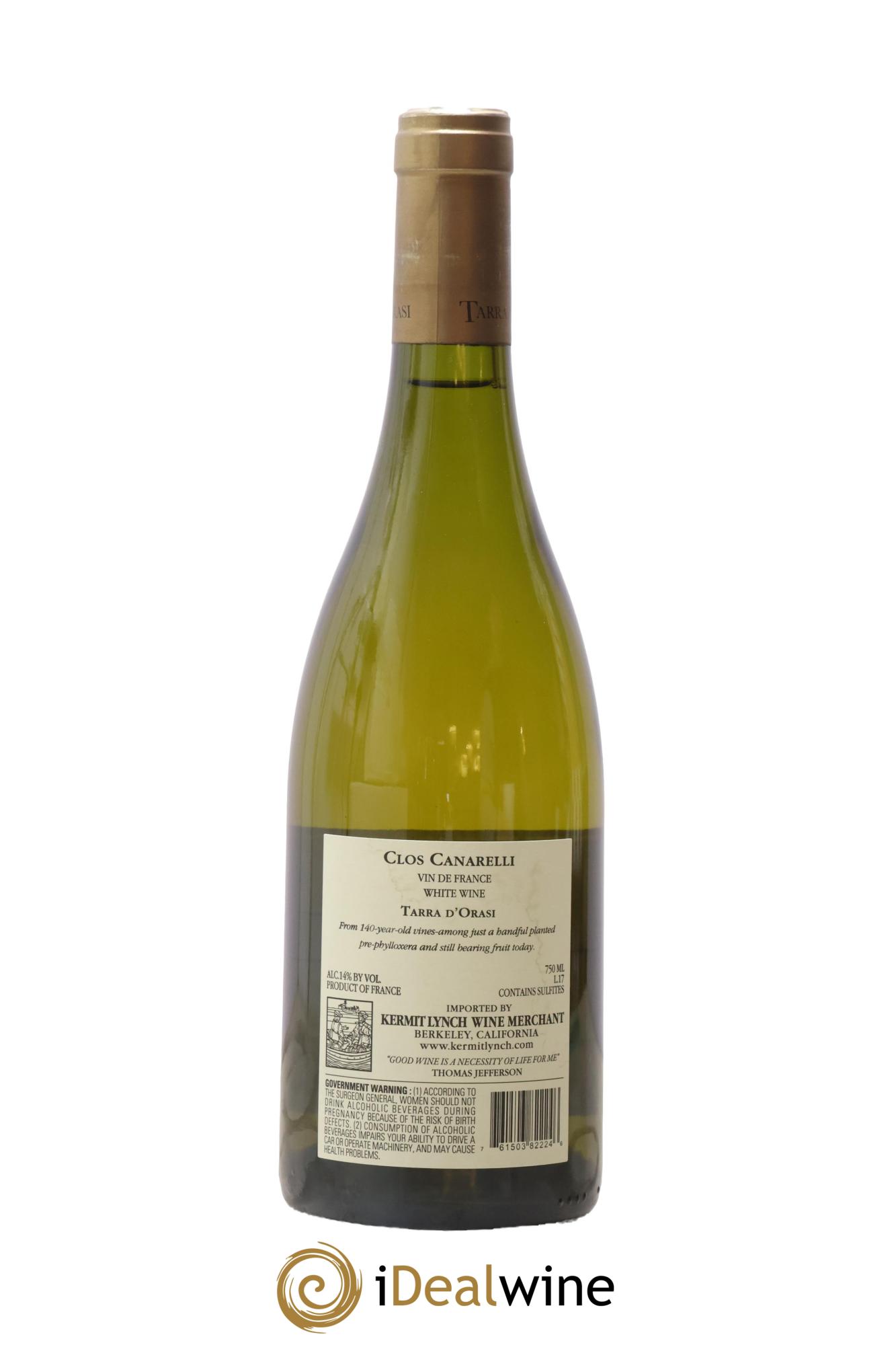 Vin de France Tarra d'Orasi Clos Canarelli 2017 - Lotto di 1 bottiglia - 1