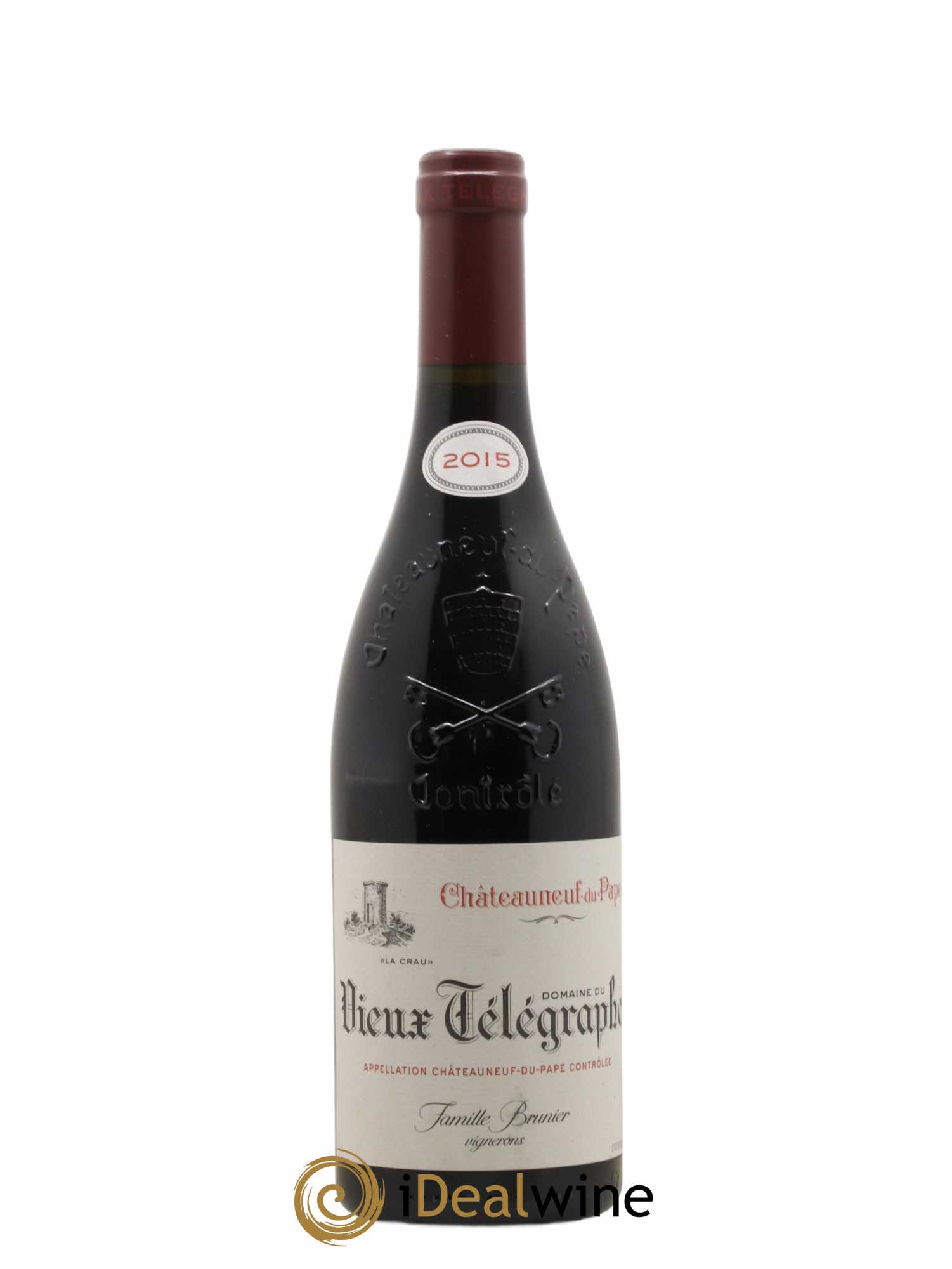 Châteauneuf-du-Pape Vieux Télégraphe (Domaine du) Vignobles Brunier 2015 - Lot de 1 bouteille - 0