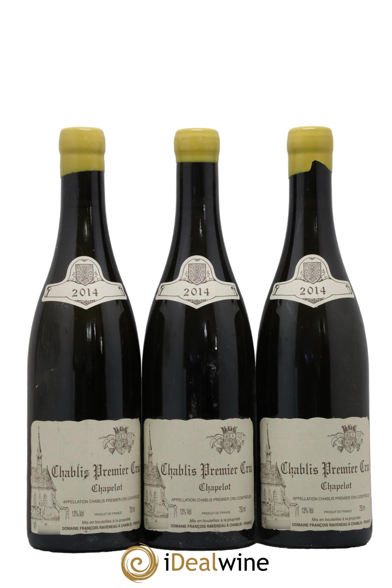 Chablis 1er Cru Chapelot Raveneau (Domaine) 2014 - Lot de 3 bouteilles - 0