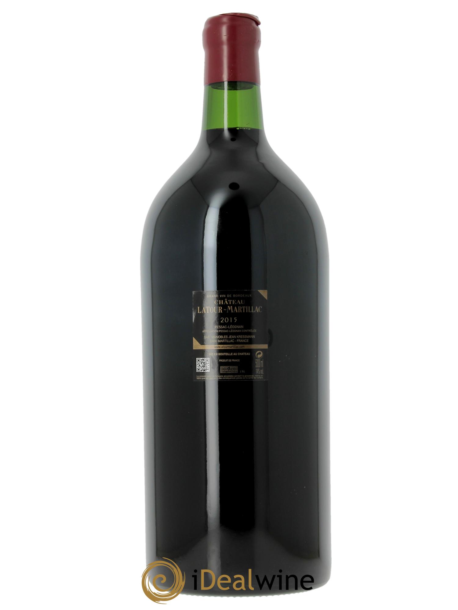 Château Latour-Martillac Cru Classé de Graves  2015 - Posten von 1 Jeroboam - 2