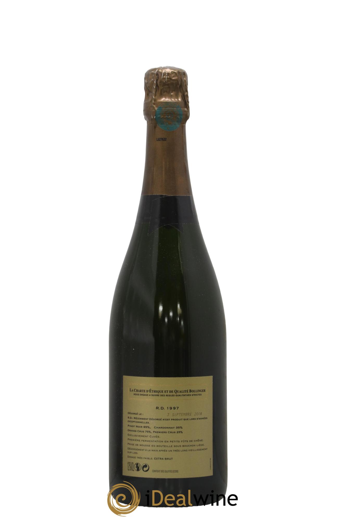 R.D. Extra-Brut Bollinger 1997 - Lot of 1 bottle - 1
