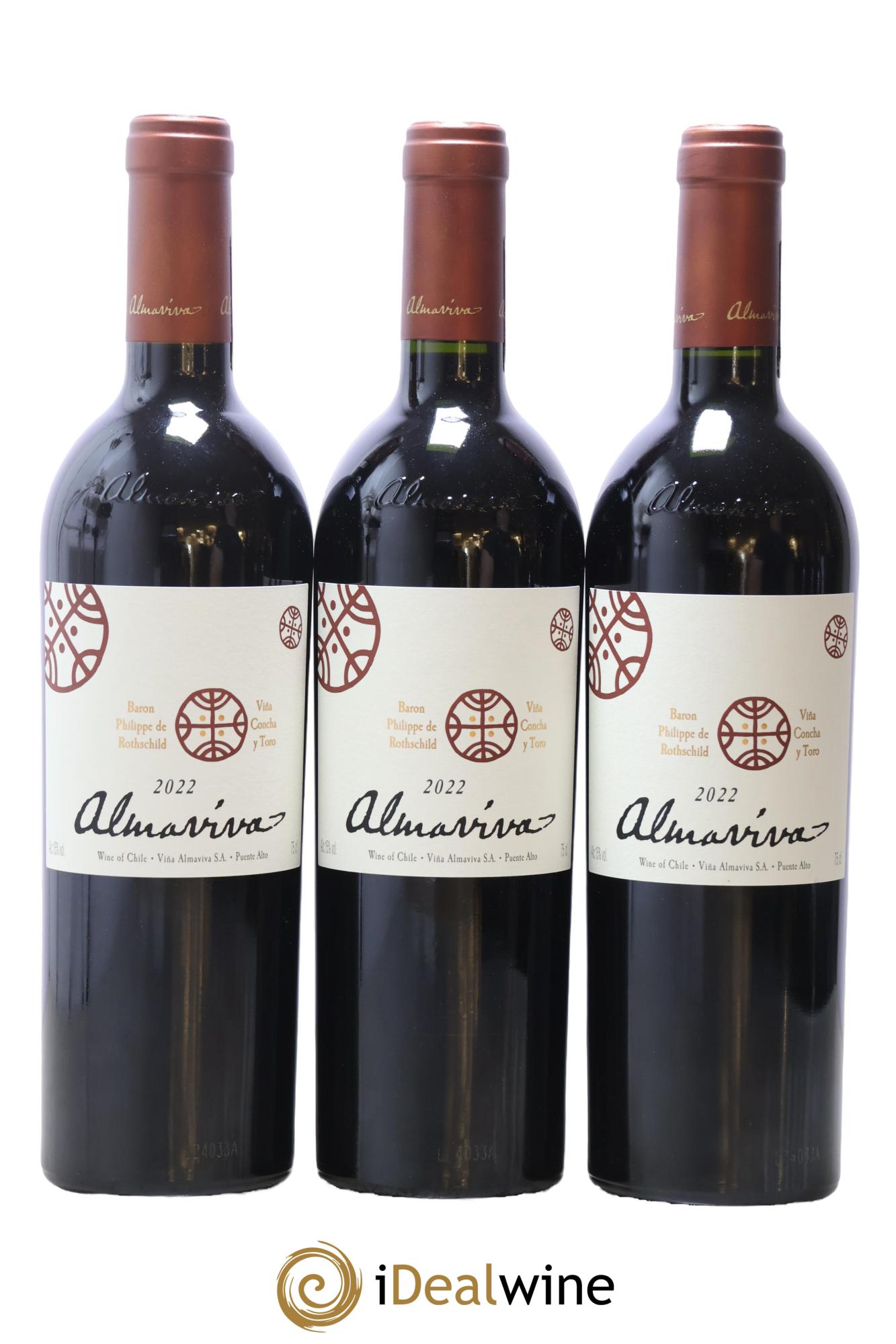 Chili Almaviva Baron P. de Rothschild Concha y Toro 2022 - Lot of 6 bottles - 3