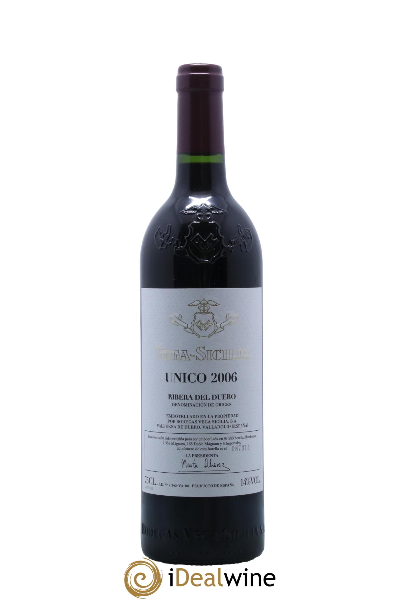 Ribera Del Duero DO Vega Sicilia Unico Famille Alvarez 2006 - Lot de 1 bouteille - 0