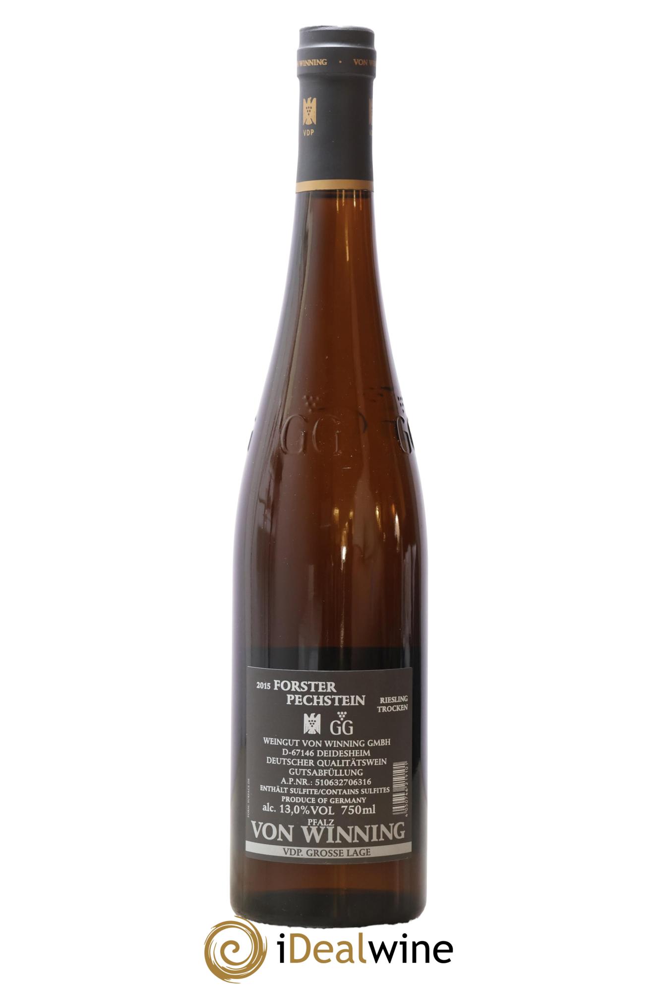 Allemagne Pfalz Forster Pechstein Riesling Trocken GG Von Winning 2015 - Posten von 1 Flasche - 1
