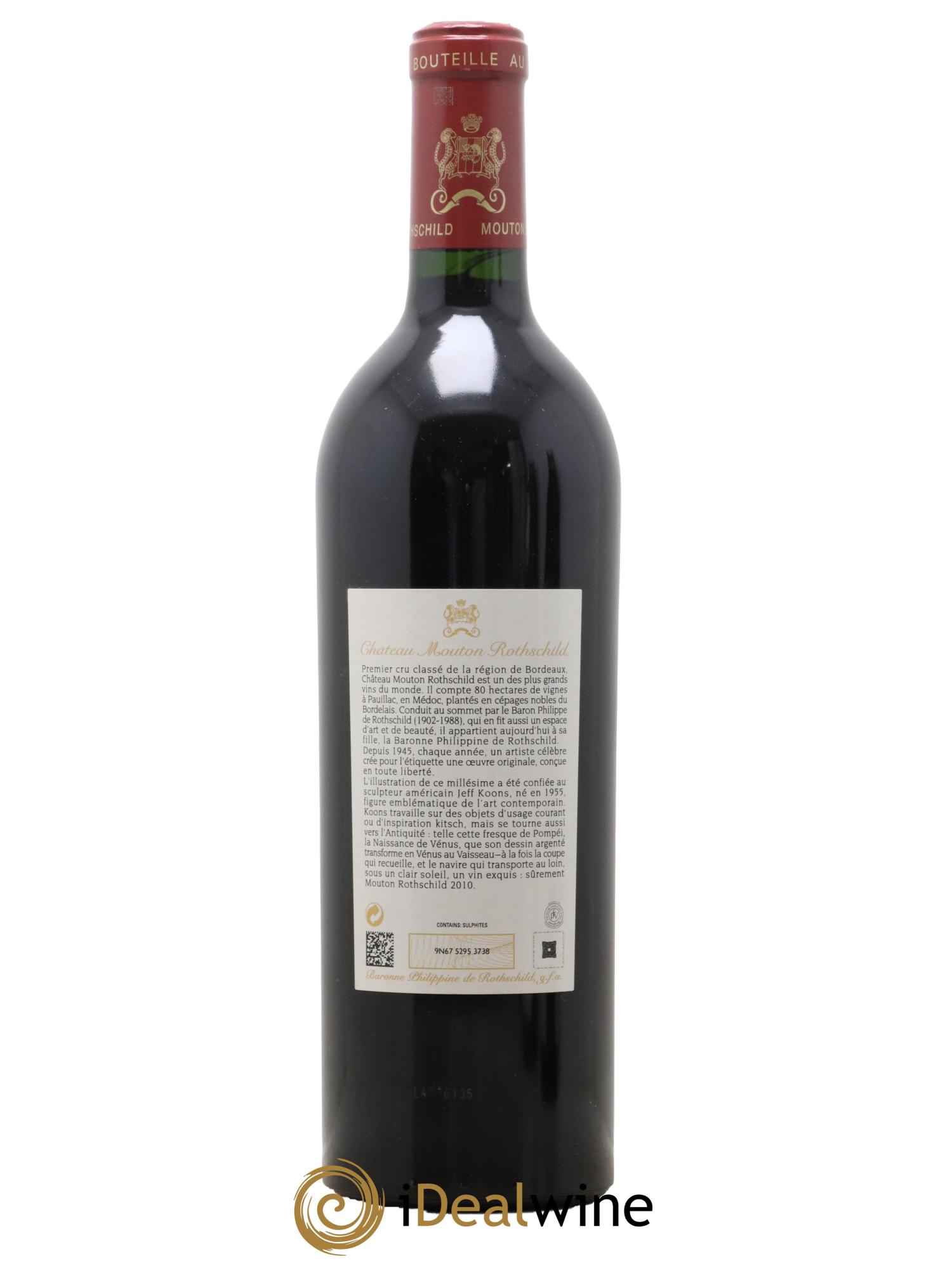 Château Mouton Rothschild 1er Grand Cru Classé 2010 - Lot de 1 bouteille - 1