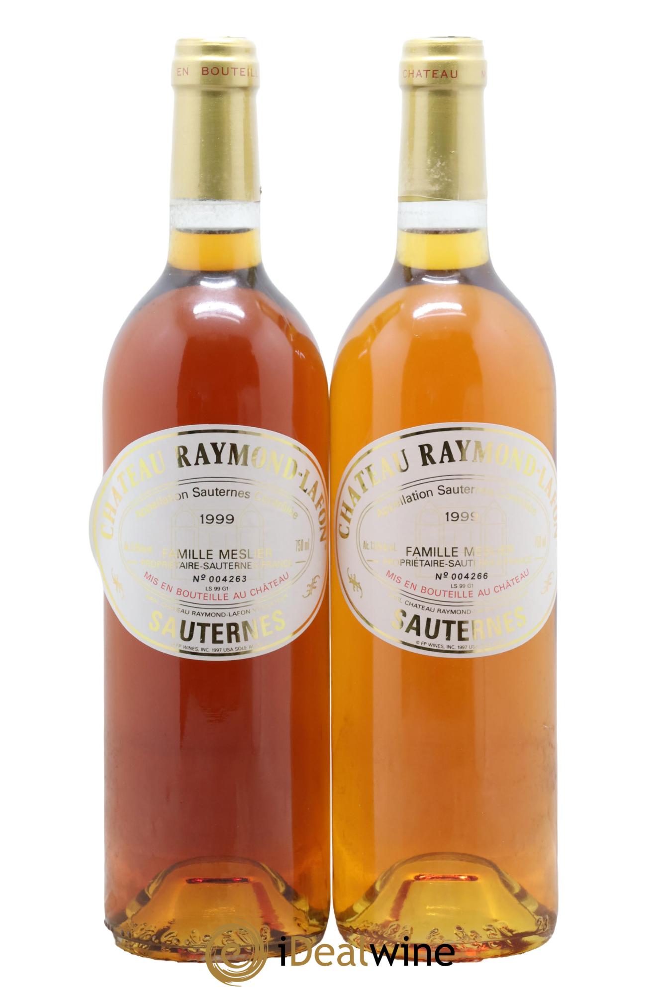 Château Raymond Lafon 1999 - Lote de 2 botellas - 0
