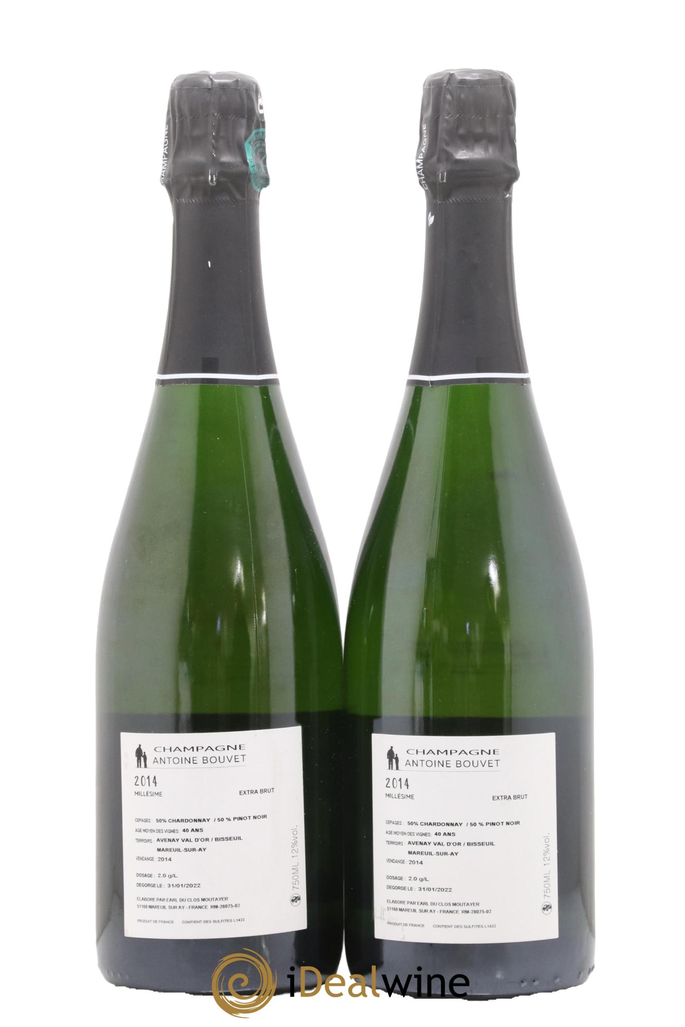 Champagne Extra Brut Maison Antoine Bouvet 2014 - Posten von 2 Flaschen - 1