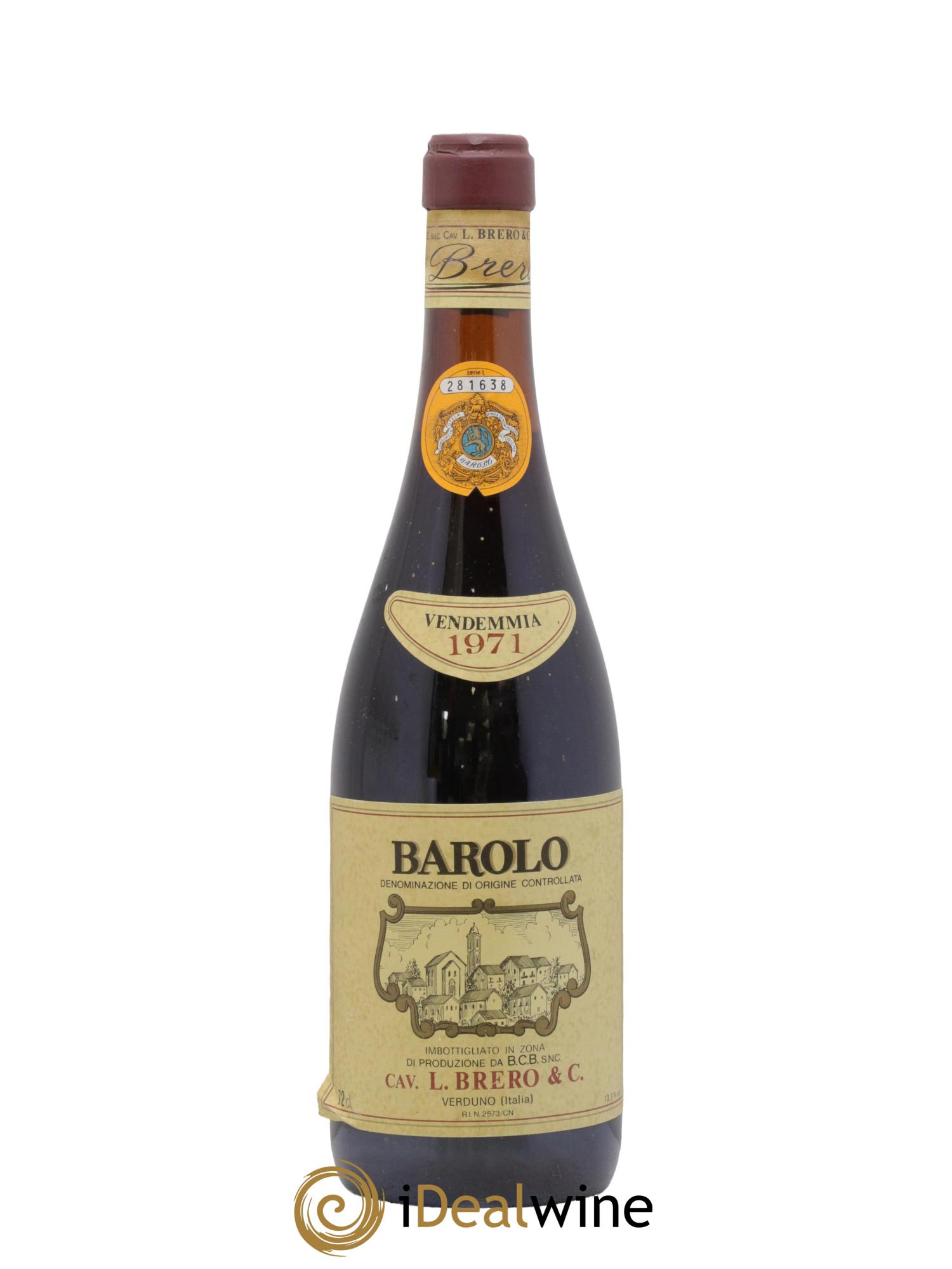 Barolo Monvigliero Cav.L.Brero 1971 - Lot of 1 bottle - 0