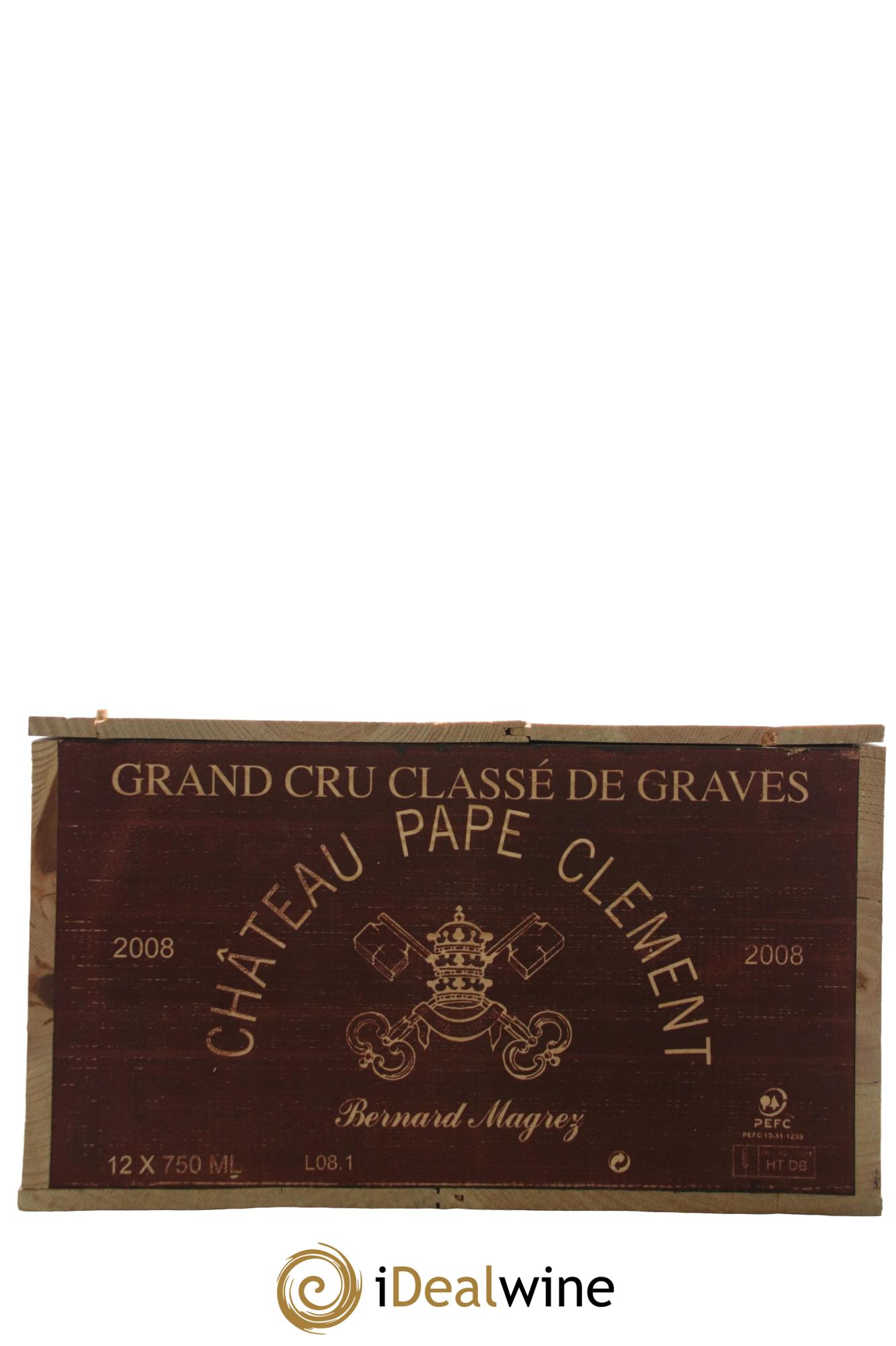 Château Pape Clément Cru Classé de Graves 2008 - Lot de 12 bouteilles - 1