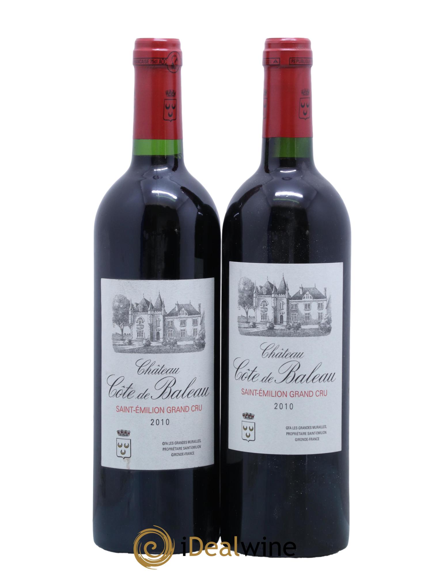 Château Côte de Baleau Grand Cru Classé 2010 - Lot de 2 bouteilles - 0