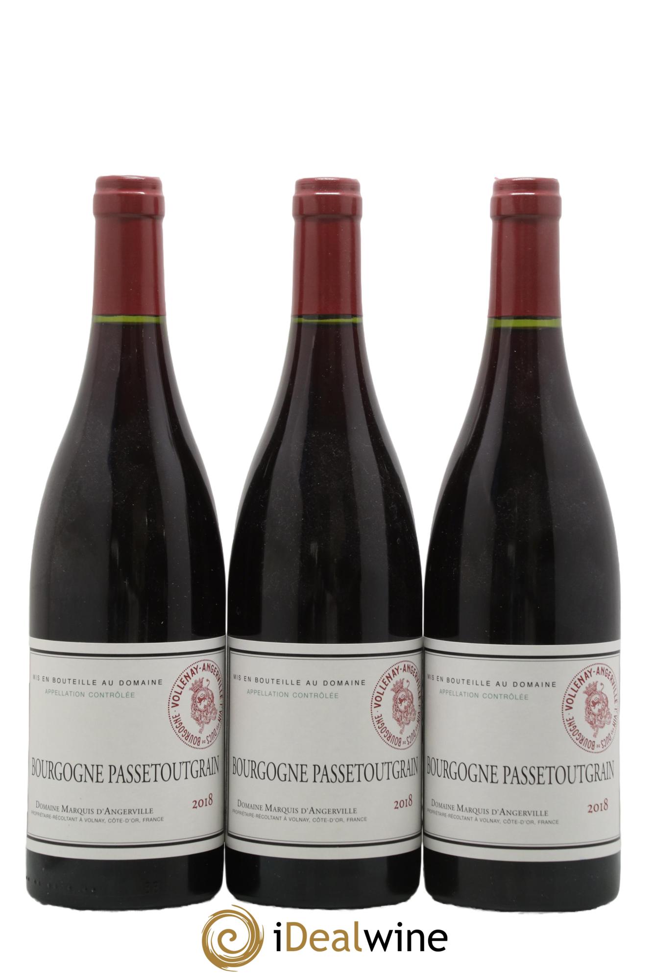 Bourgogne Passetoutgrain Marquis d'Angerville (Domaine) 2018 - Lotto di 3 bottiglie - 0