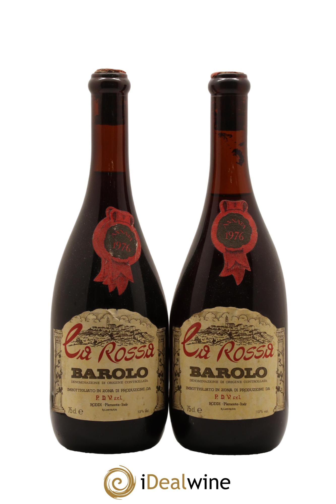 Barolo Ca Rossa PDV 1976 - Lot de 2 bouteilles - 0