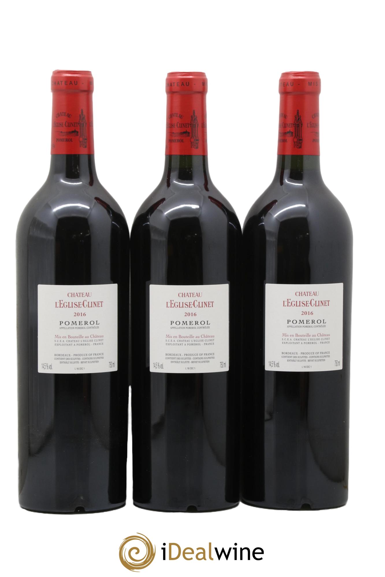 Château l' Église Clinet 2016 - Lot de 3 bouteilles - 1