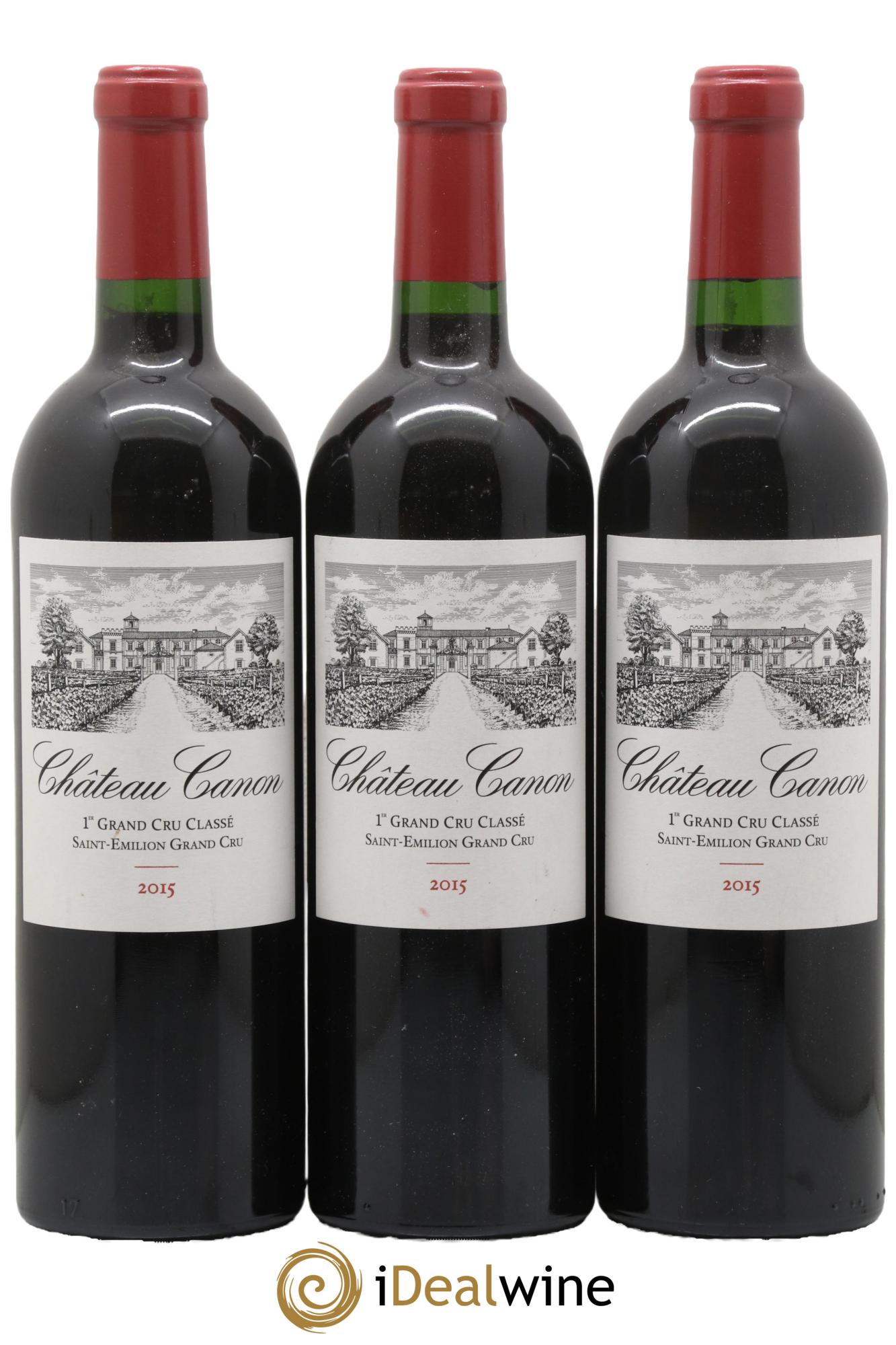 Château Canon 1er Grand Cru Classé B 2015 - Lot of 3 bottles - 0