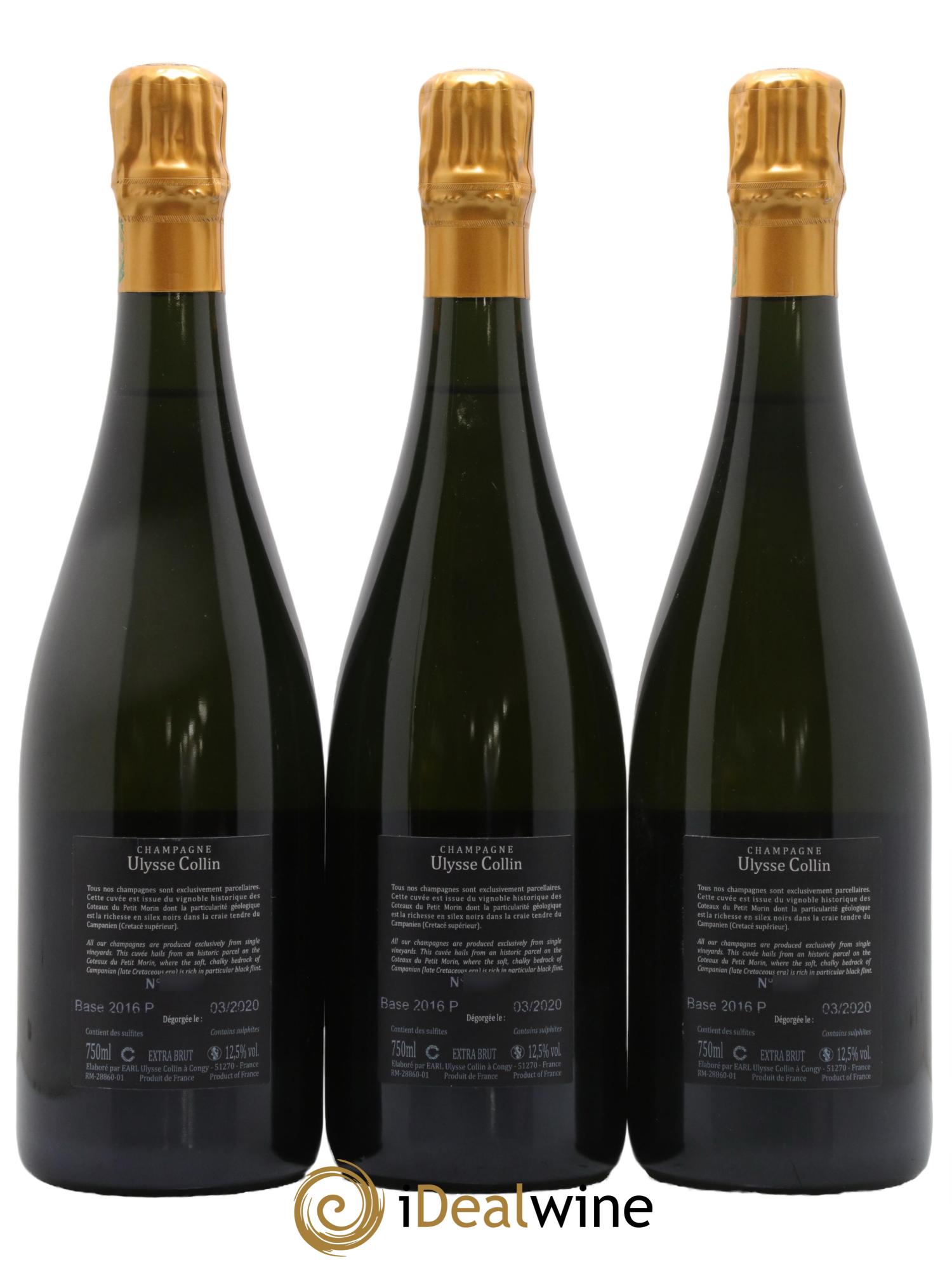 Les Pierrières Blancs de Blancs Extra-Brut Ulysse Collin - Lot de 3 bouteilles - 1