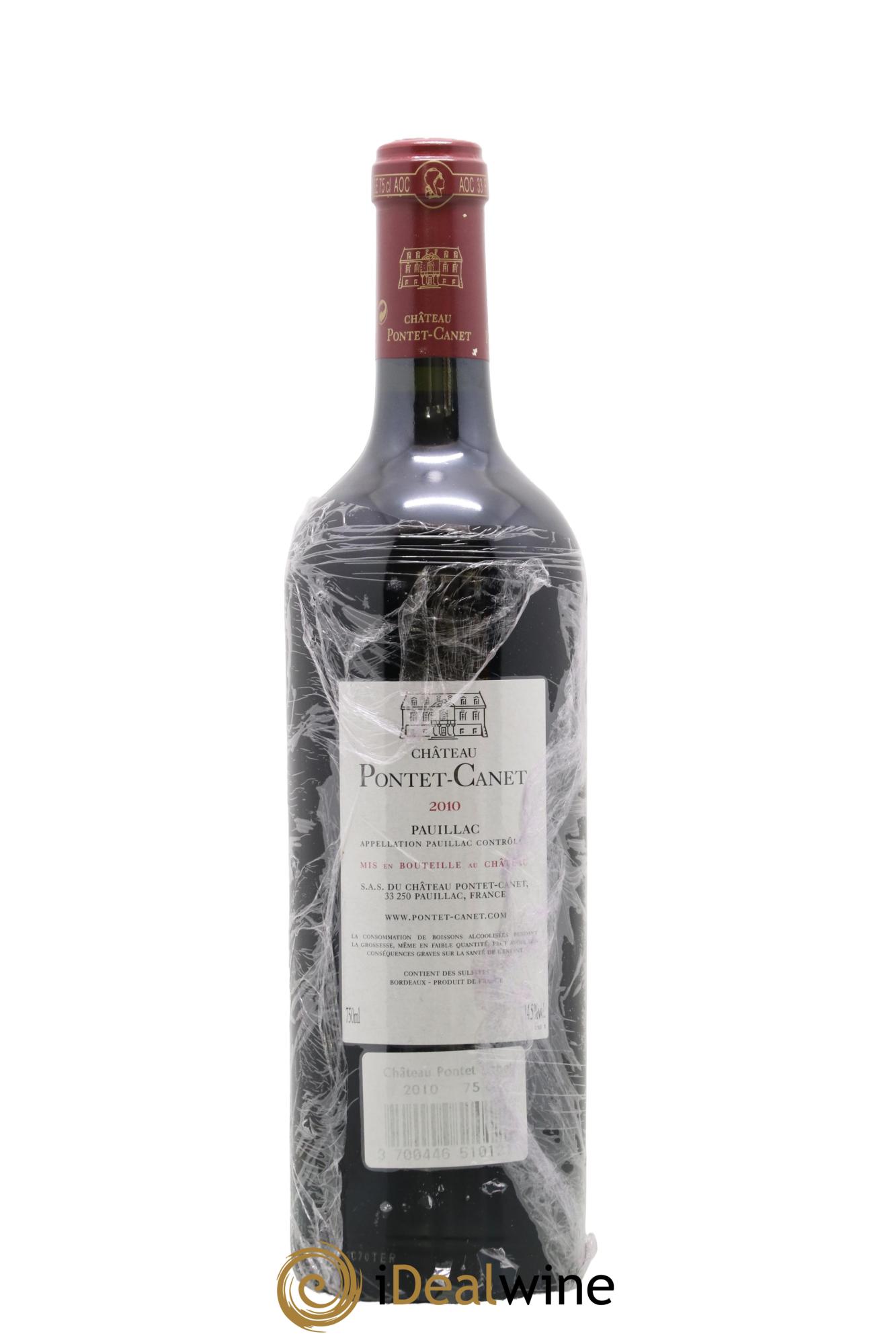 Château Pontet Canet 5ème Grand Cru Classé 2010 - Lot de 1 bouteille - 1